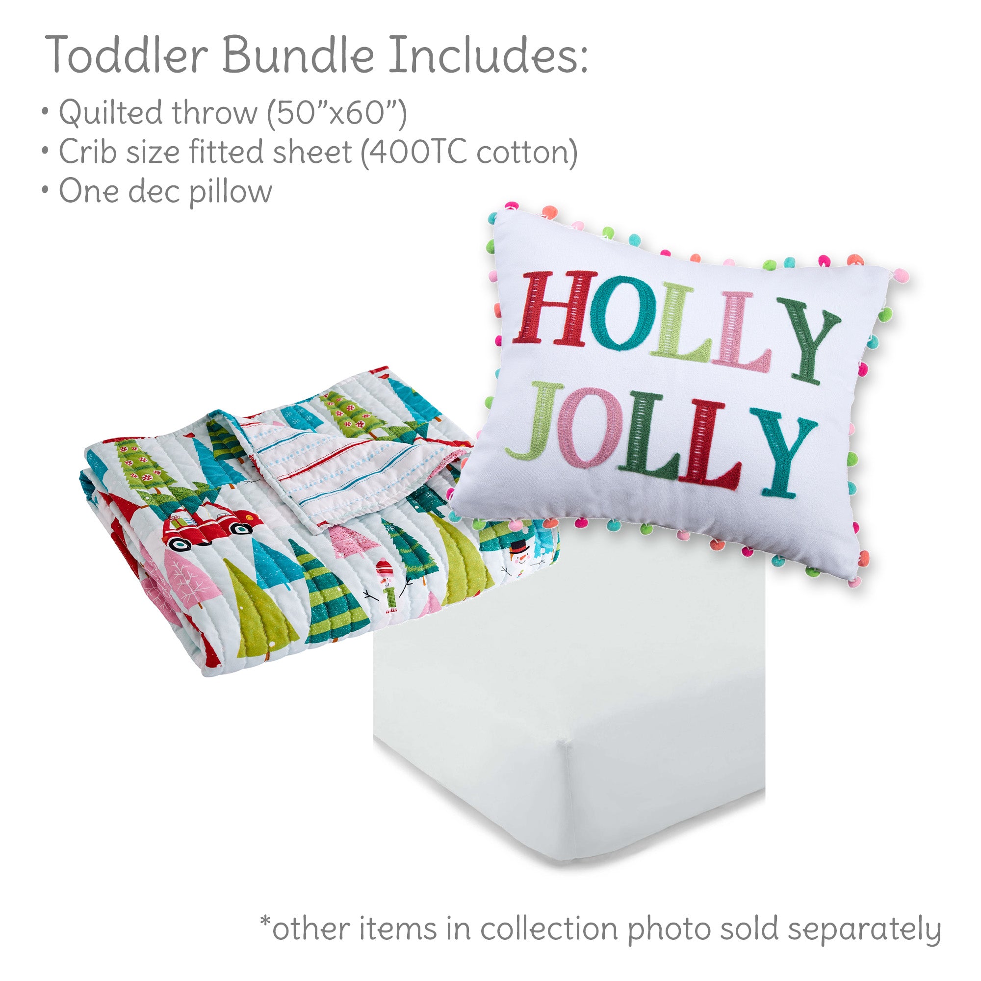 Levtex Home Holly Jolly 3-Piece Toddler Bedding Set Toddler Sets