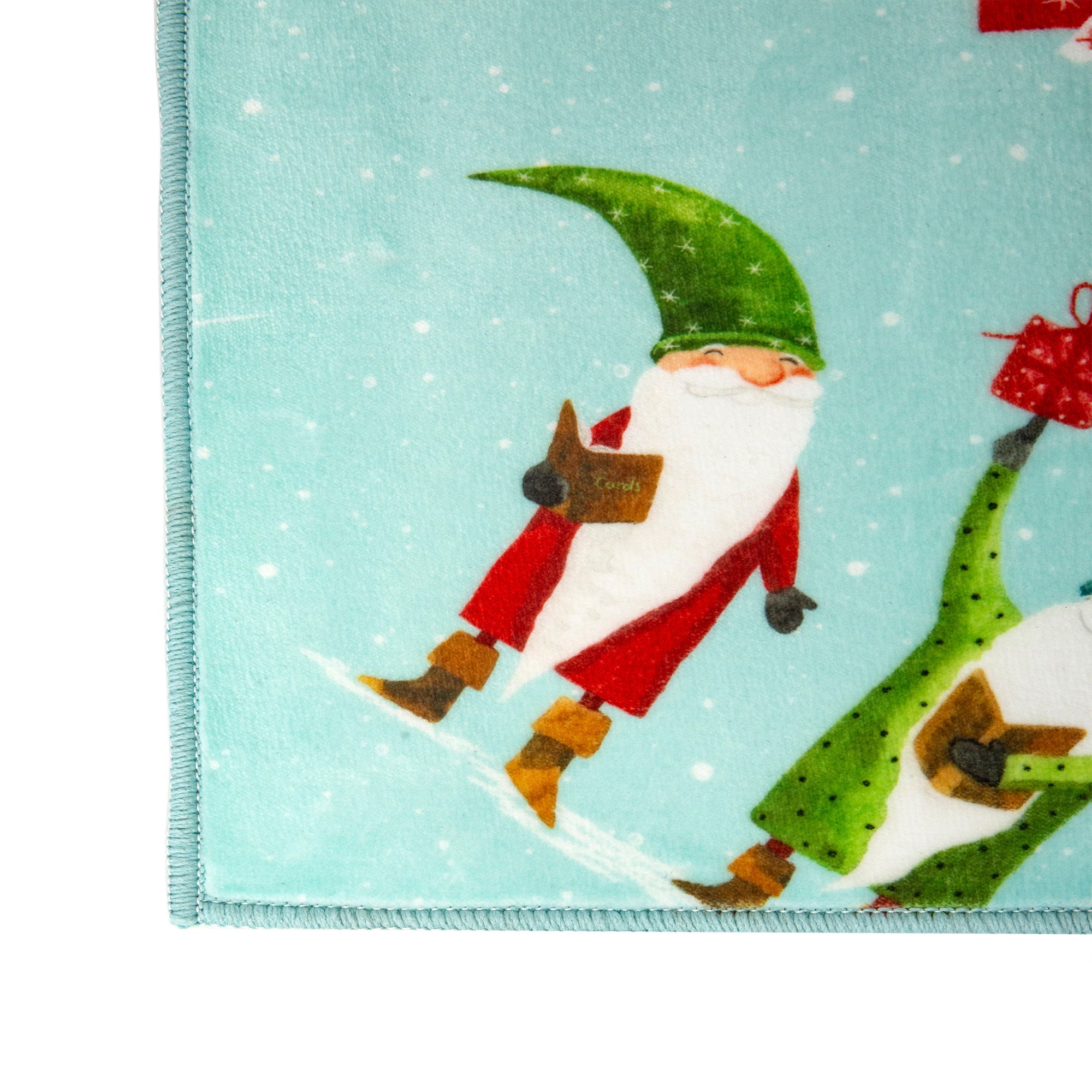 Gnome for the Holidays Mint Rug 20x34