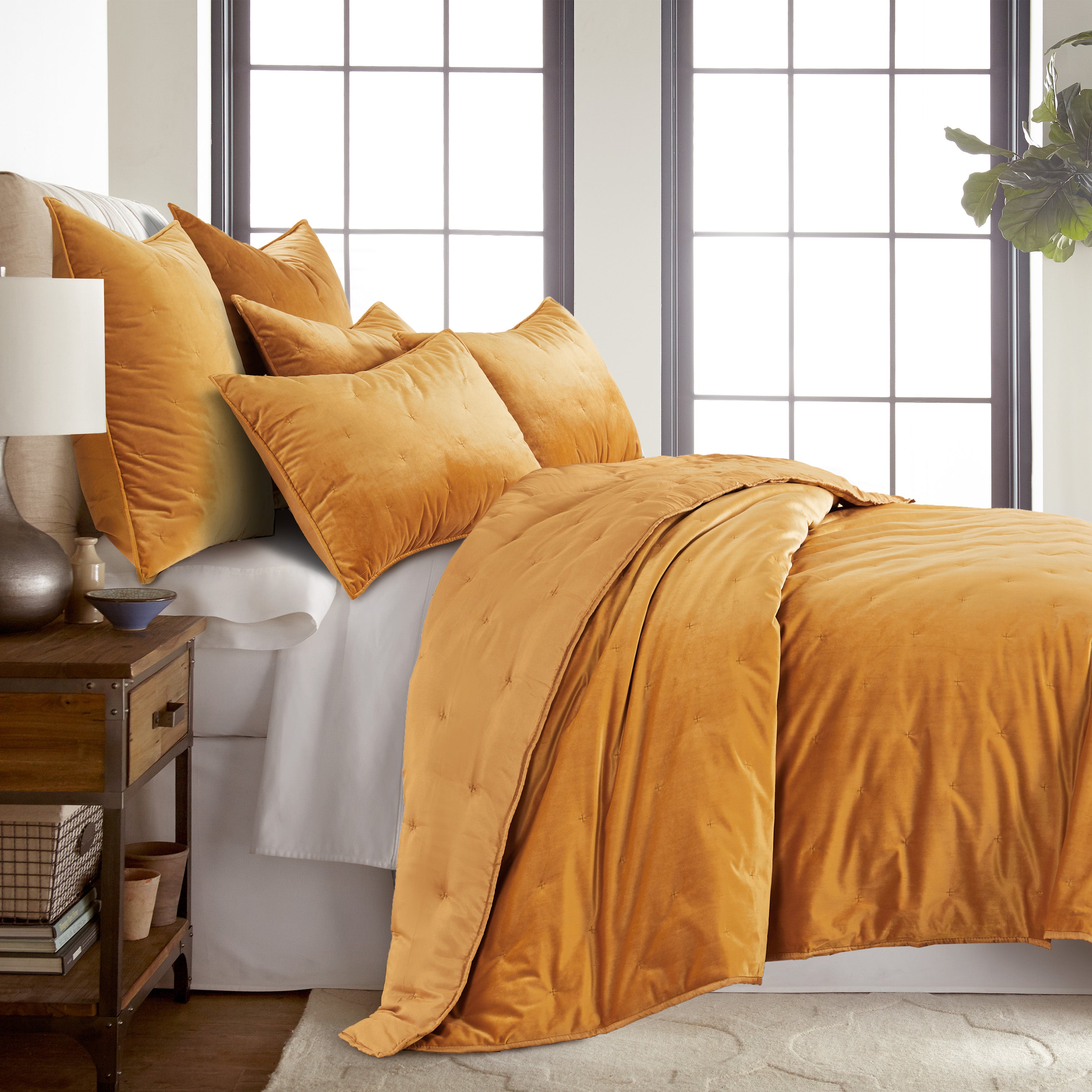 Levtex Home BH Calabria Velvet Quilt Quilts