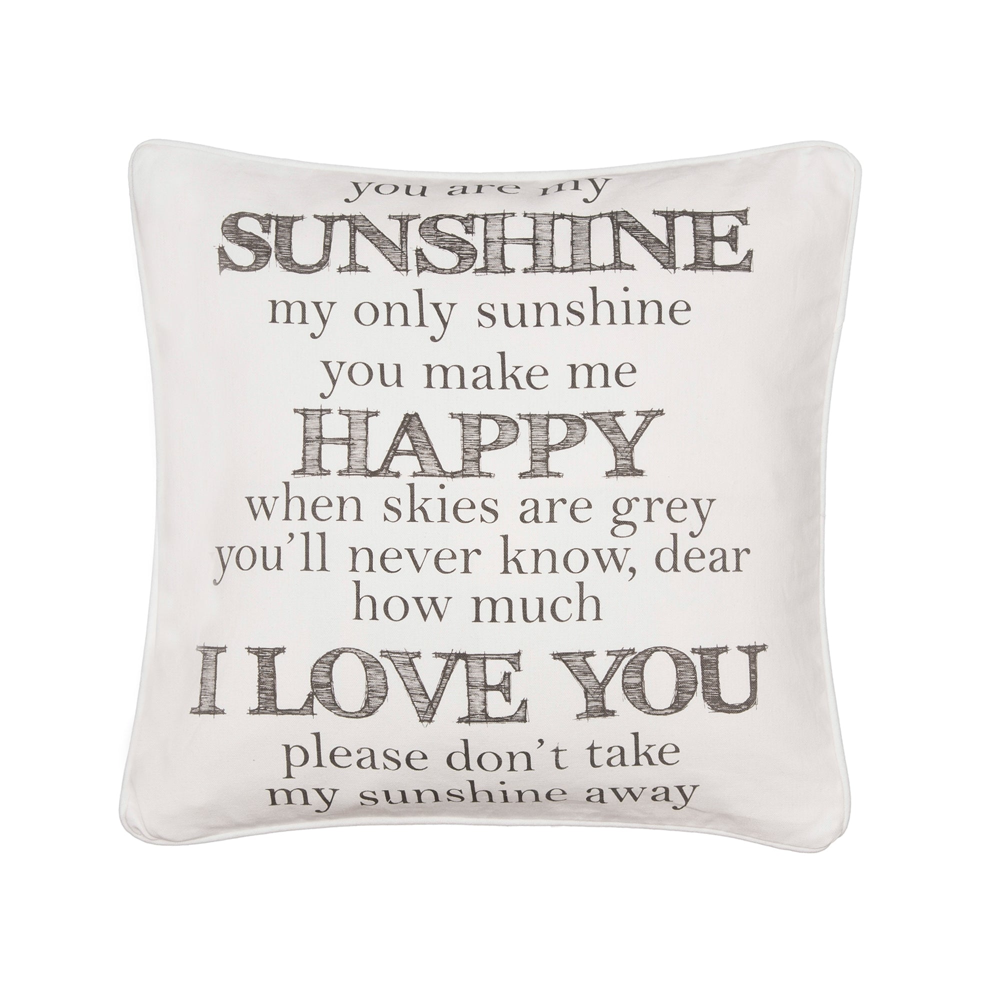 Levtex Home You are my Sunshine word pillow Decorative Pillows