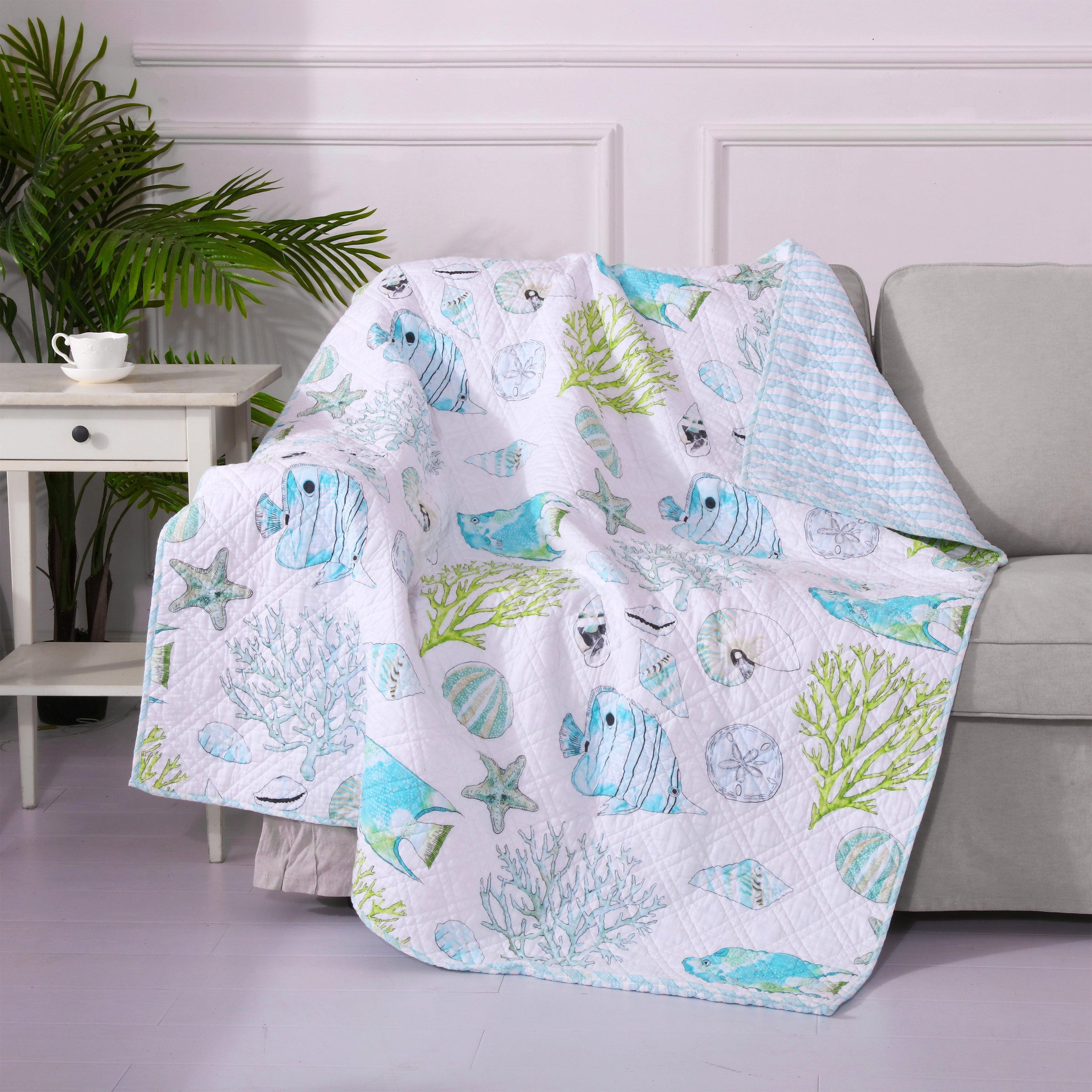 Levtex Home Biscayne Quilted Throw Throws