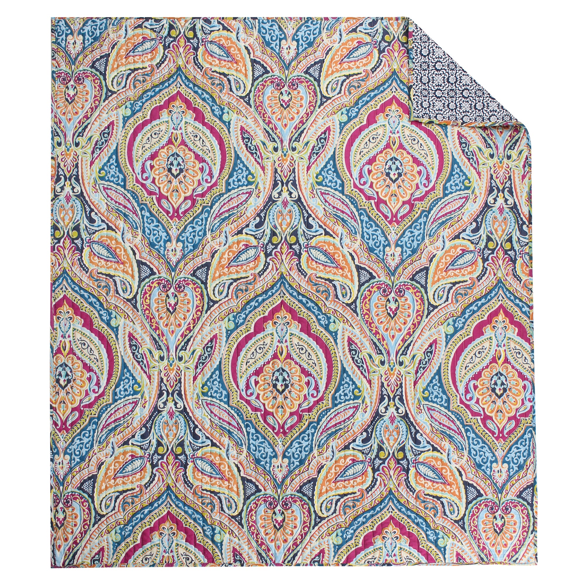 Levtex Home Magnolia Navy Quilted Throw Throws