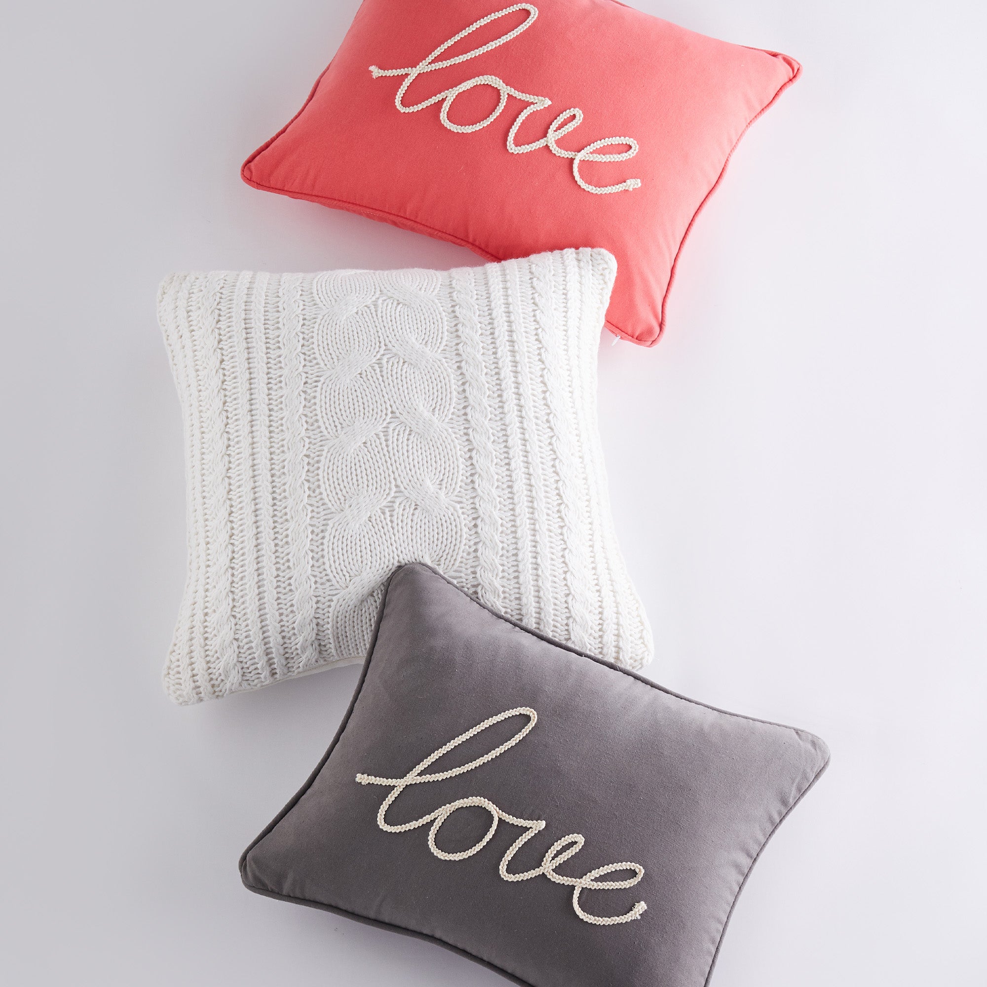 Levtex Home Love Pillow Grey Decorative Pillows