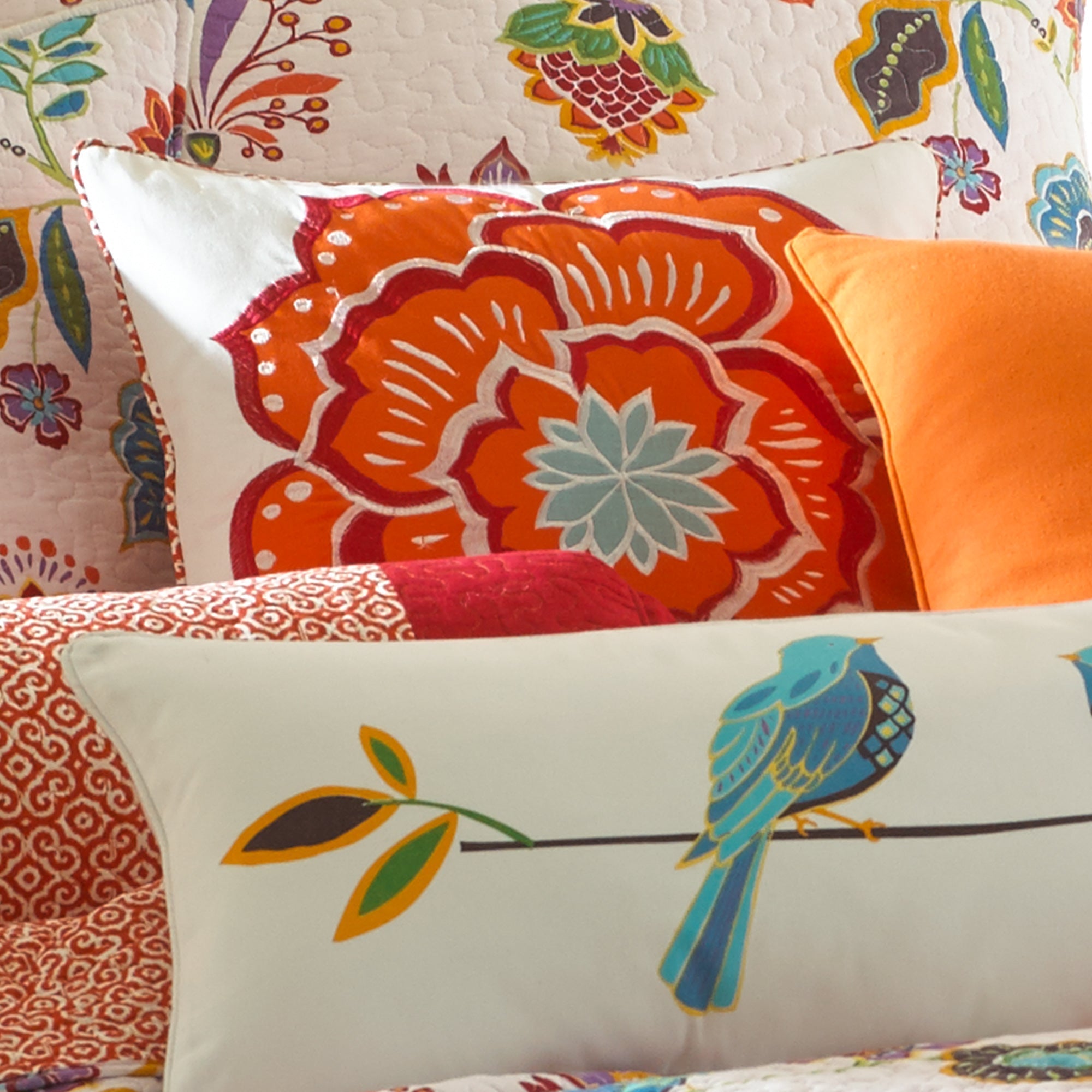 Levtex Home Abigail Flower Pillow Decorative Pillows