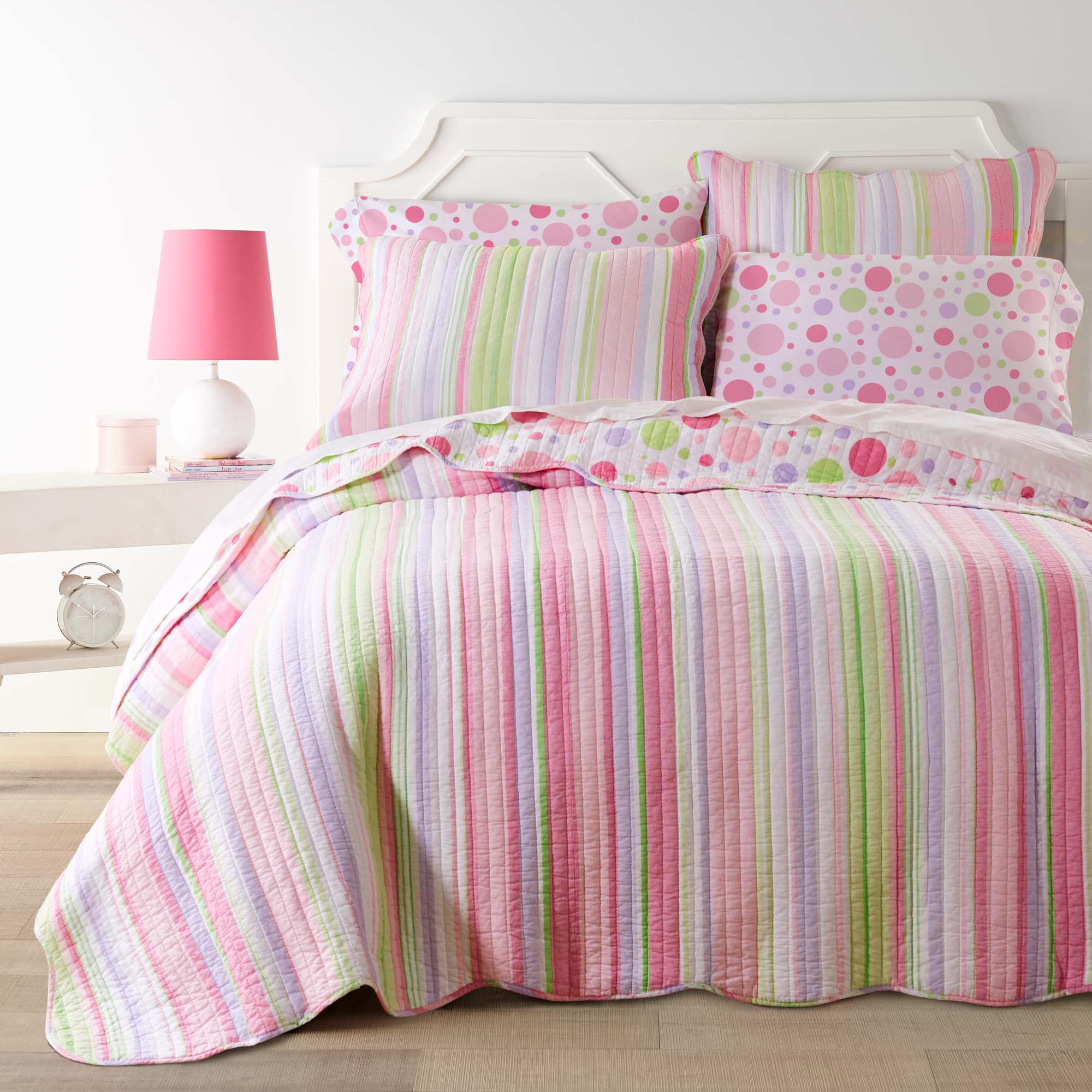 Levtex Home Merrill Stripe Girl Quilt Set Kids Quilts