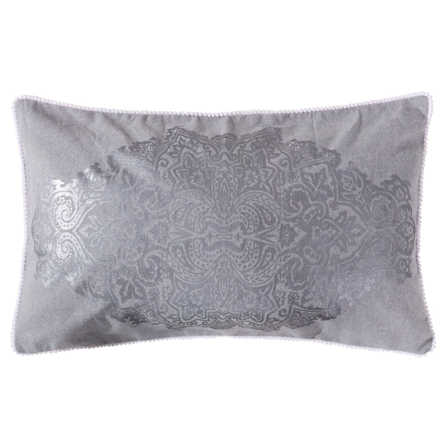 Levtex Home Assam Silver Foil Grey Pillow Decorative Pillows