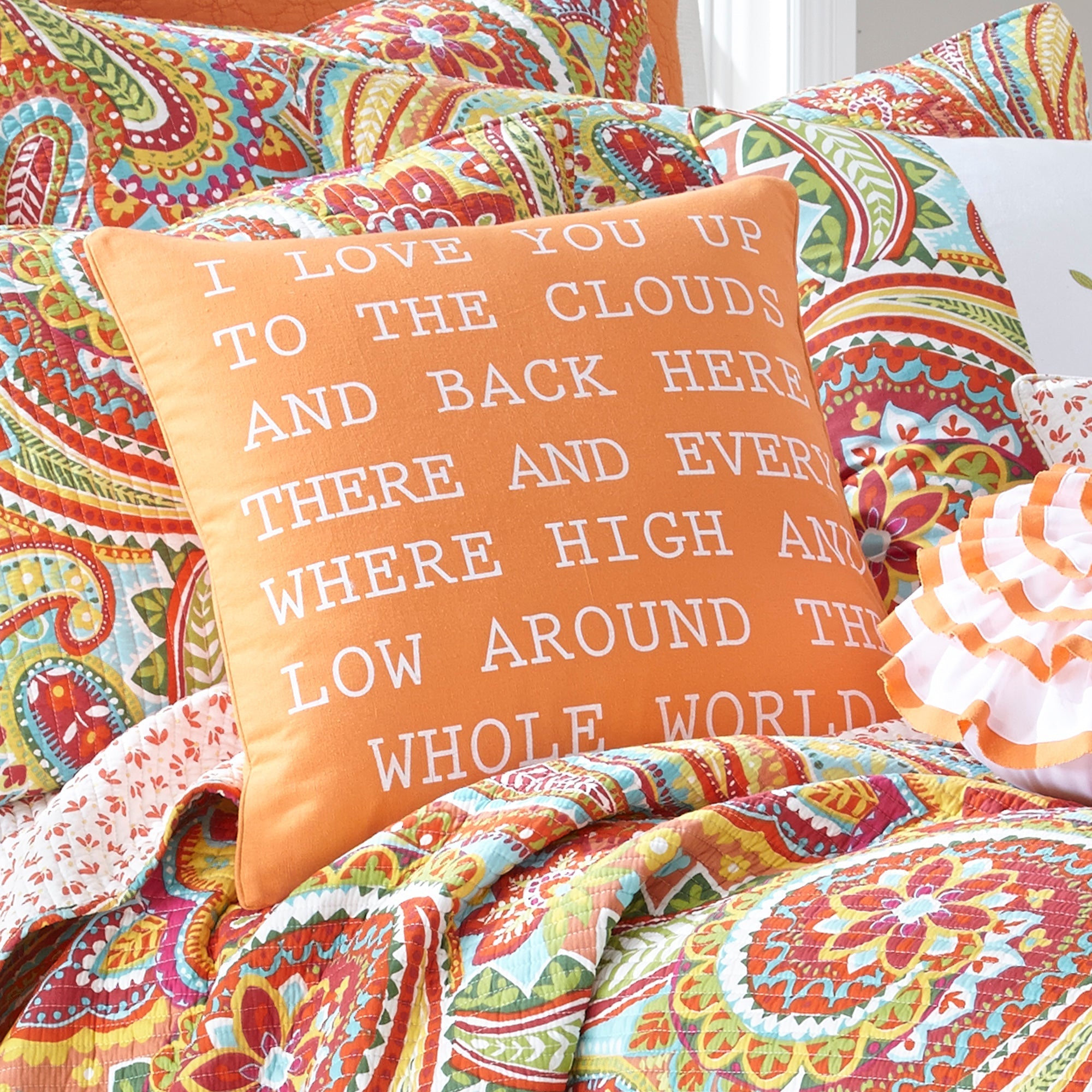 Levtex Home Sylvie I Love you Pillow Decorative Pillows