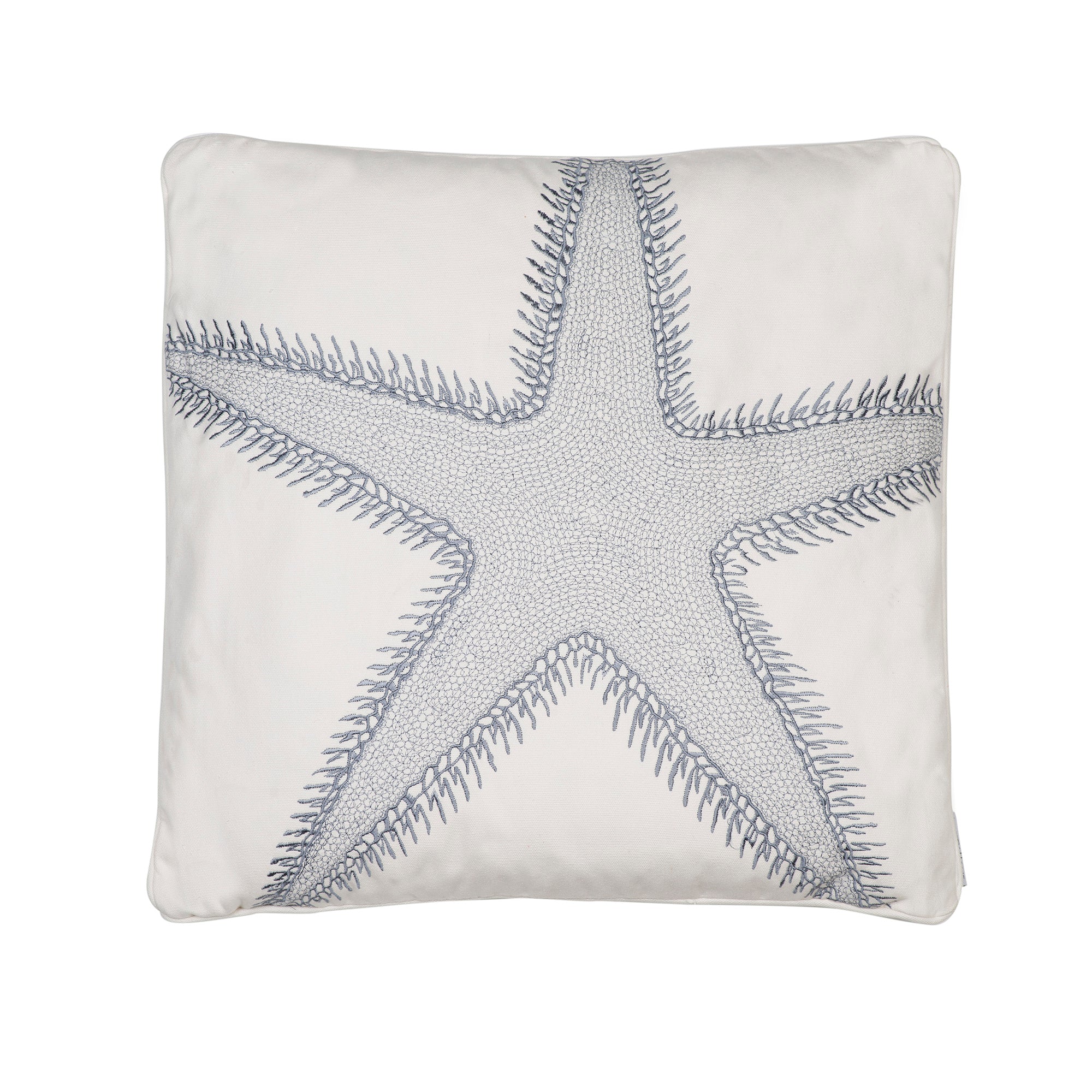 Levtex Home St Bart Stripe Embroidered Star Fish Pillow Decorative Pillows