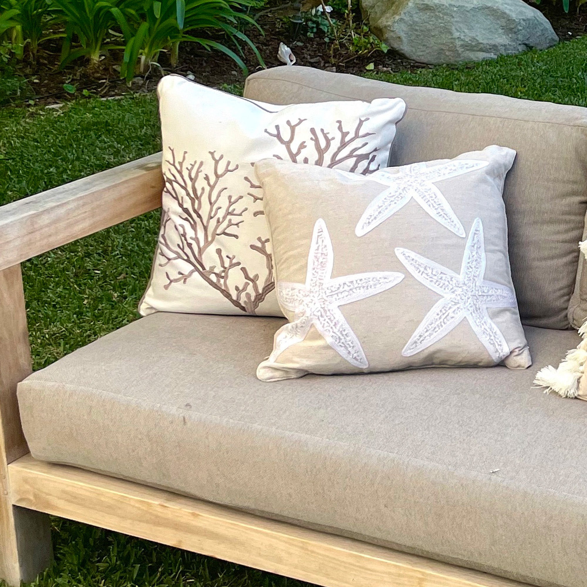 Levtex Home Applique Starfish Pillow Decorative Pillows