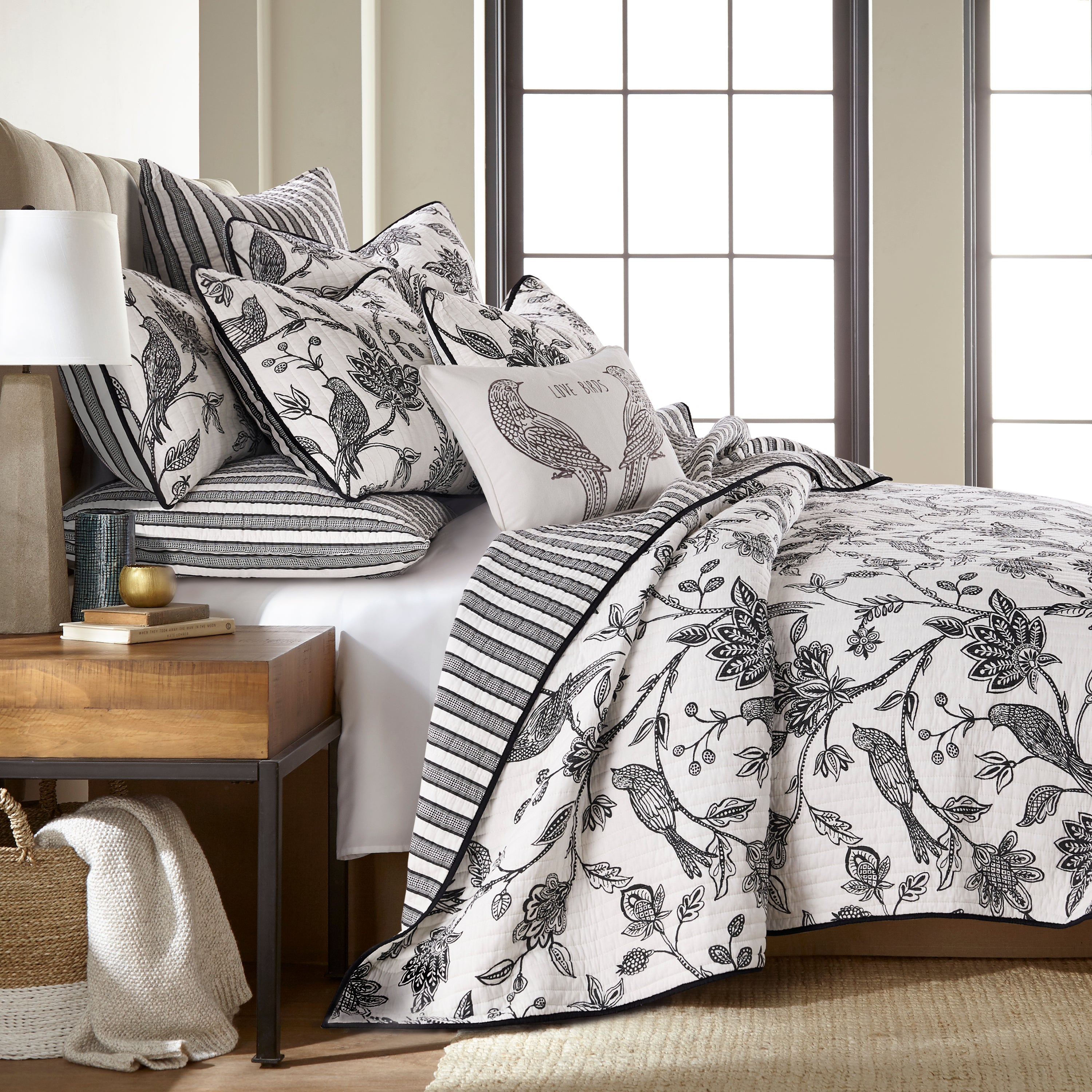 Levtex Home Tanzie Black Quilt Set Quilts