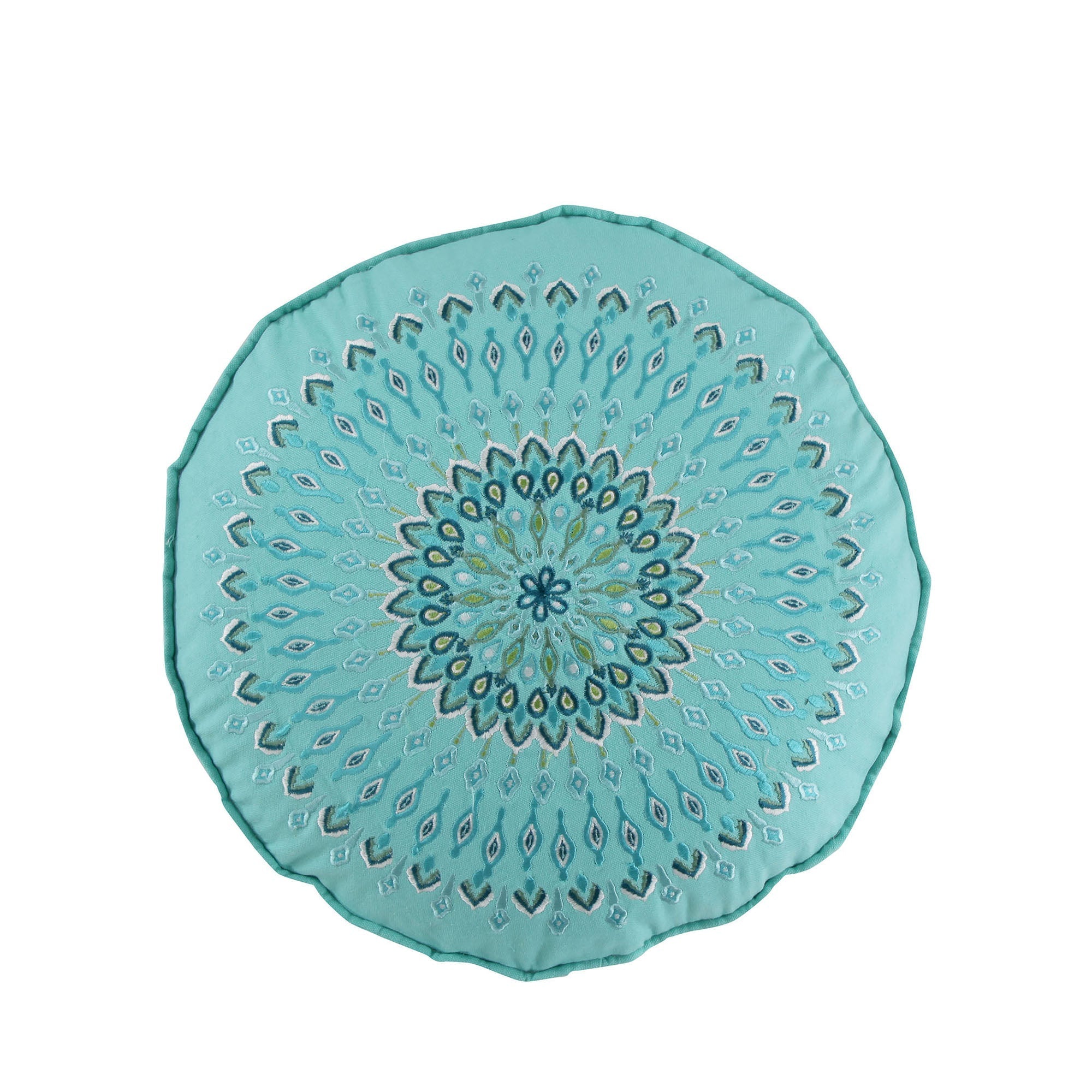 Levtex Home Mirage Teal Round Pillow Decorative Pillows