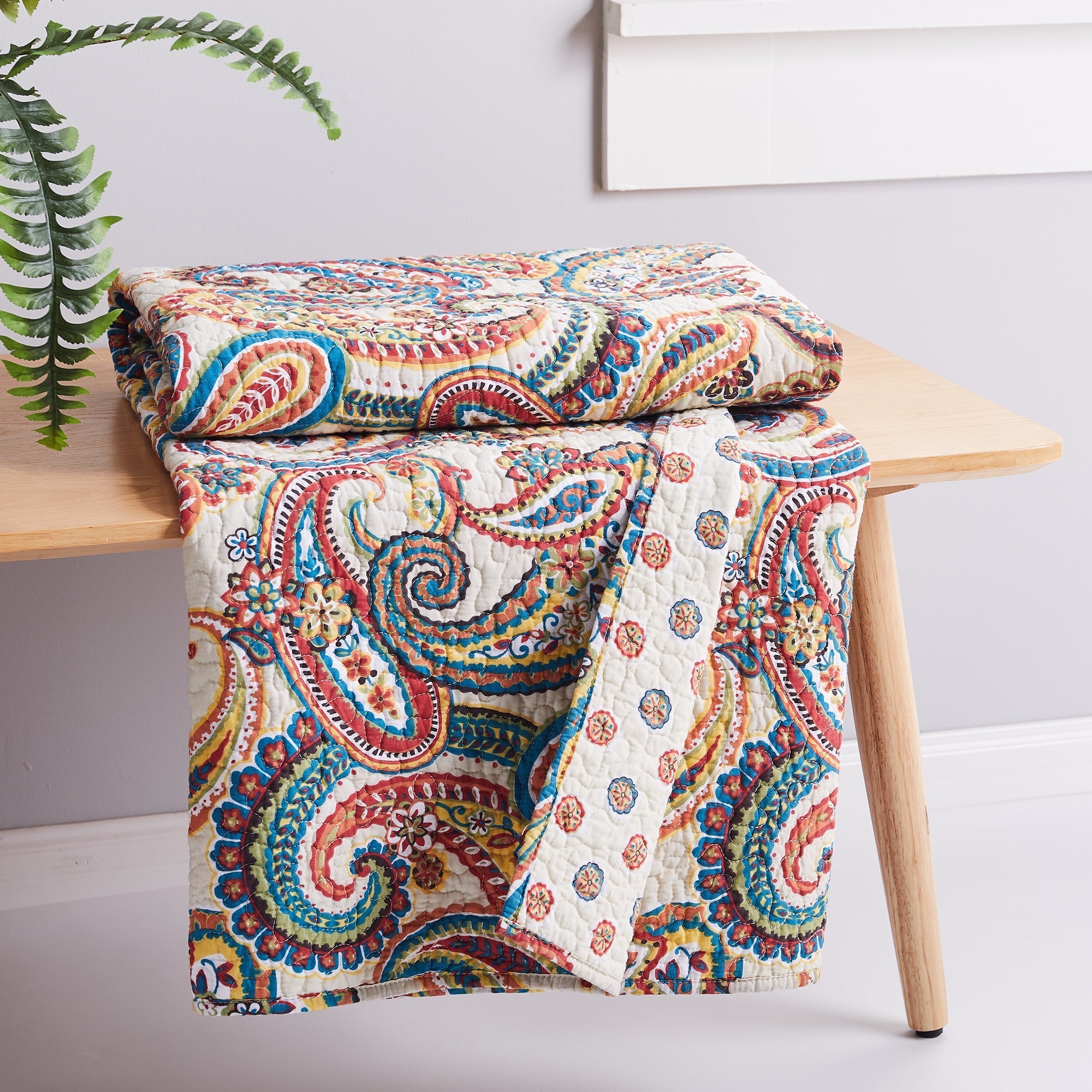Levtex Home Alyssa Paisley Quilted Throw Throws