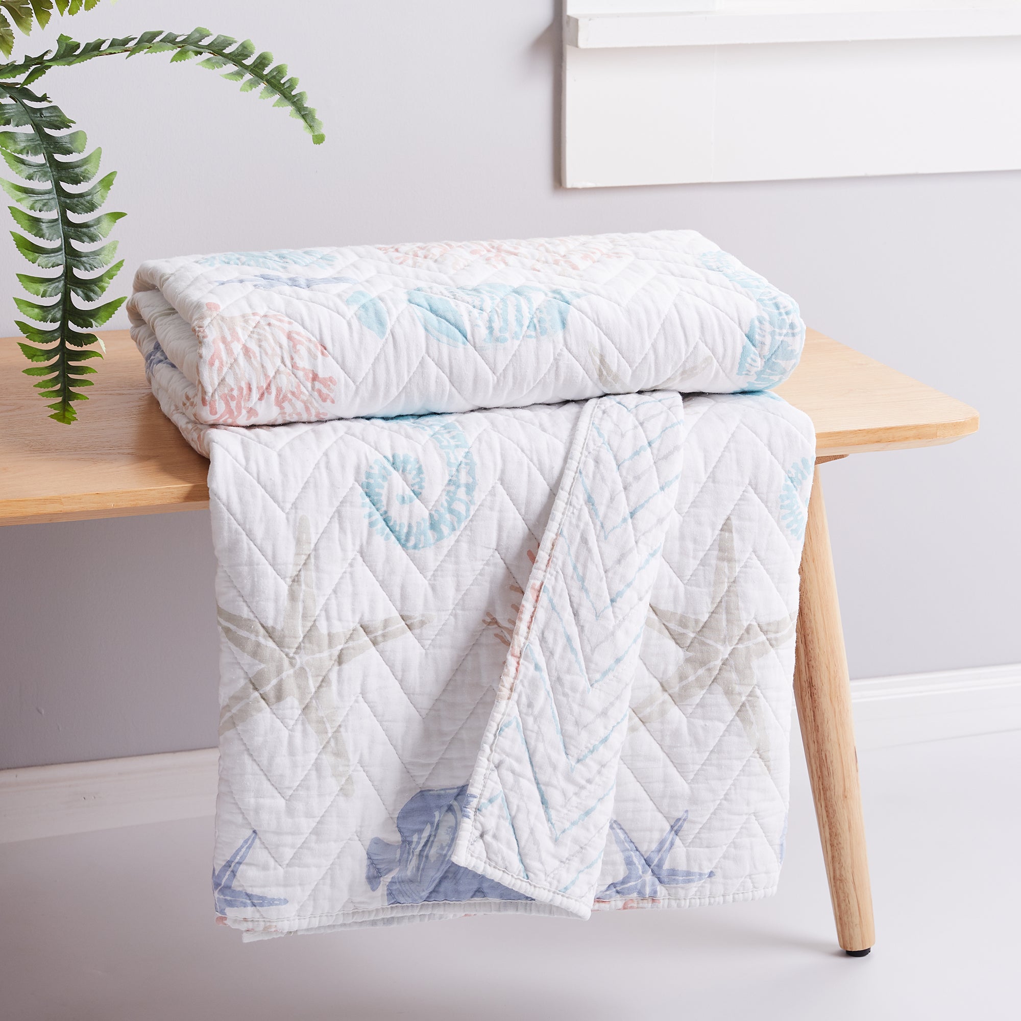 Levtex Home Blue Sea Quilted Throw Throws