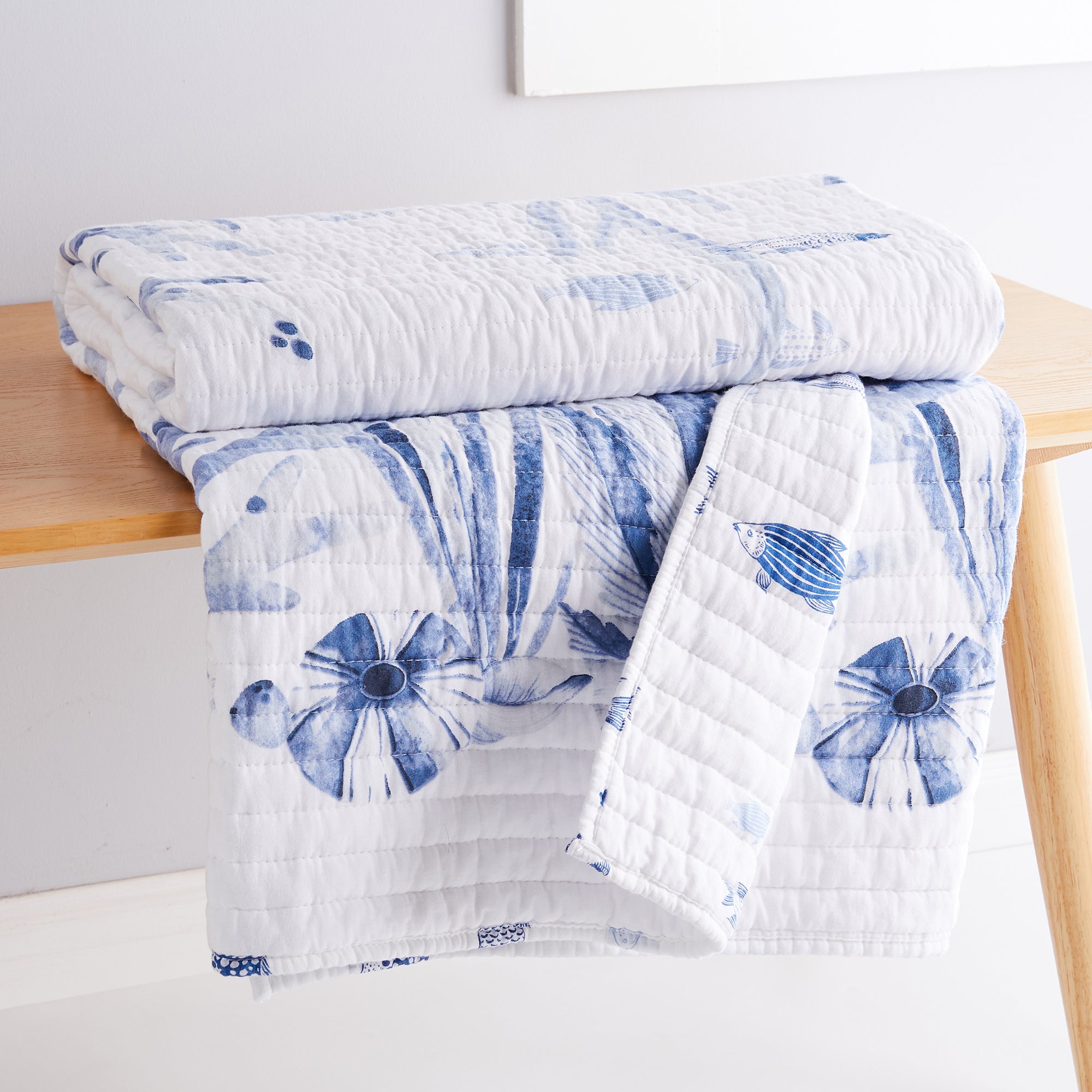 Levtex Home Indigo Tide Quilted Throw Throws