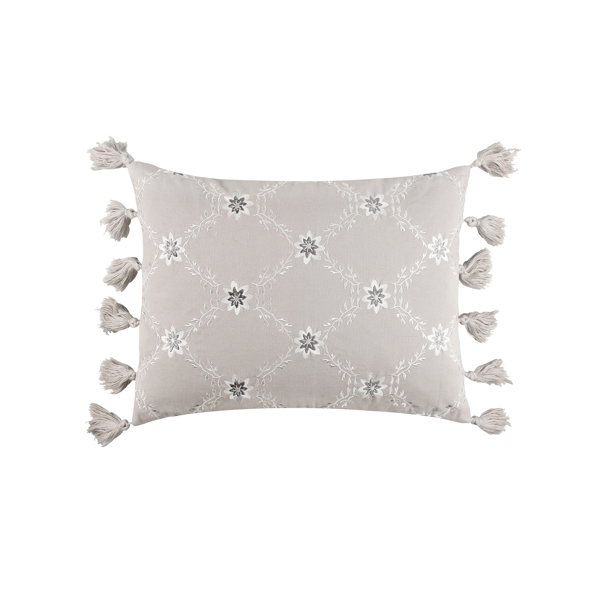 Levtex Home St. Ives Embroidered Pillow with Tassels Decorative Pillows