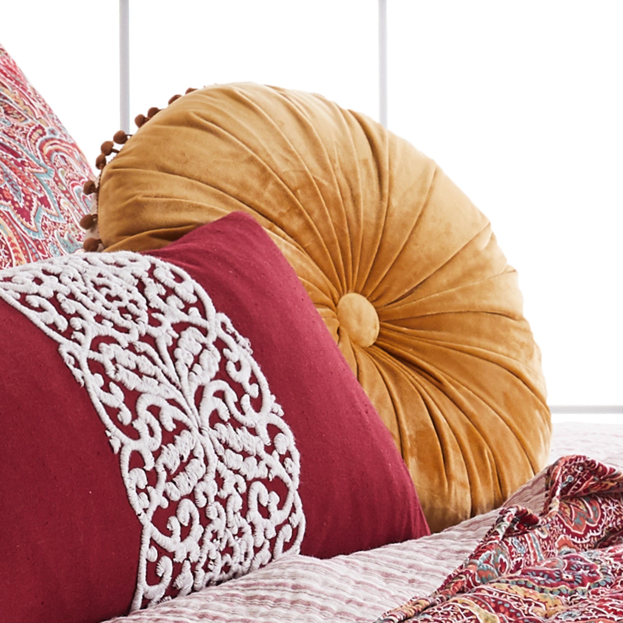 Levtex Home Kimpton Velvet Round Pillow Decorative Pillows