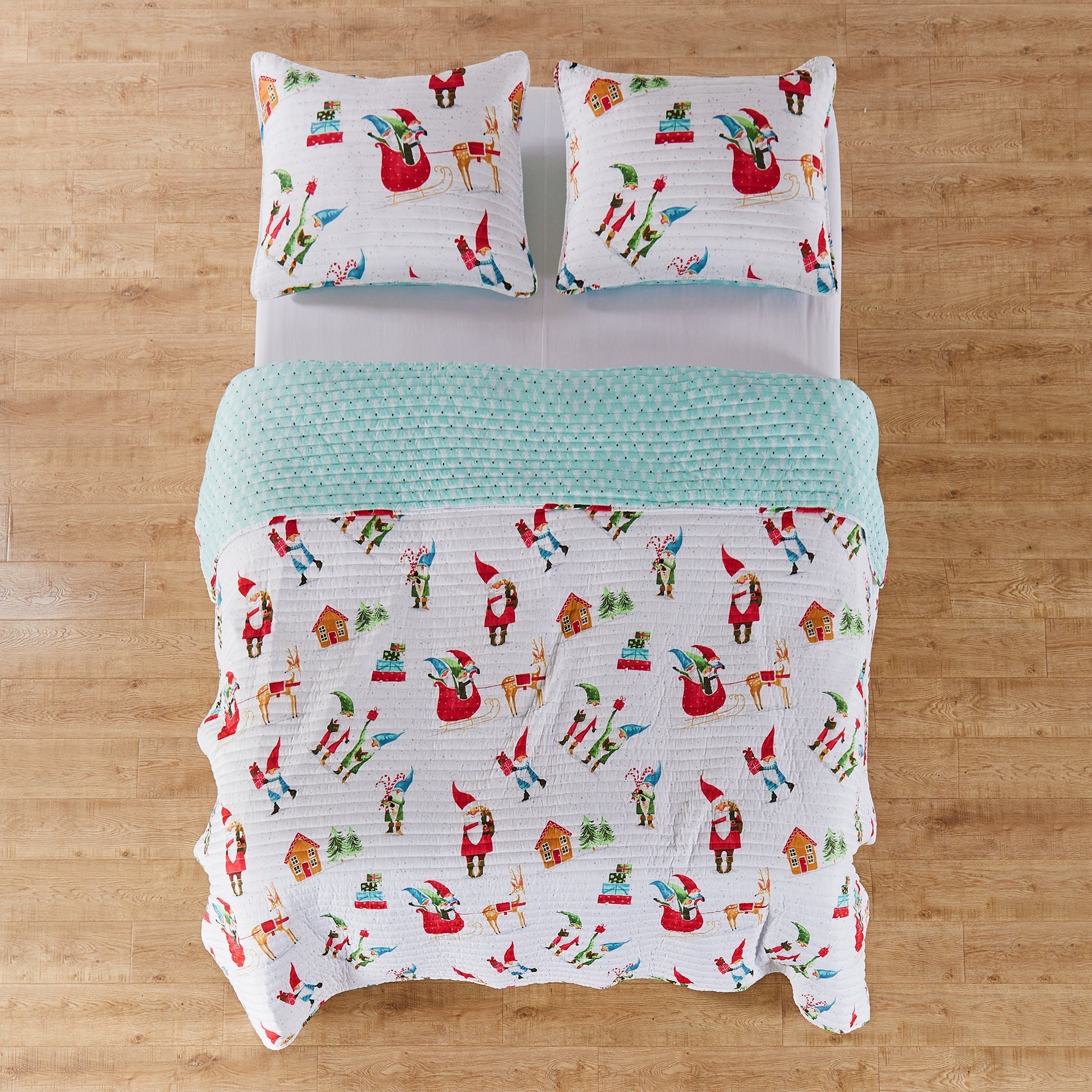 Levtex Home Gnome for the Holidays White Quilt Quilts