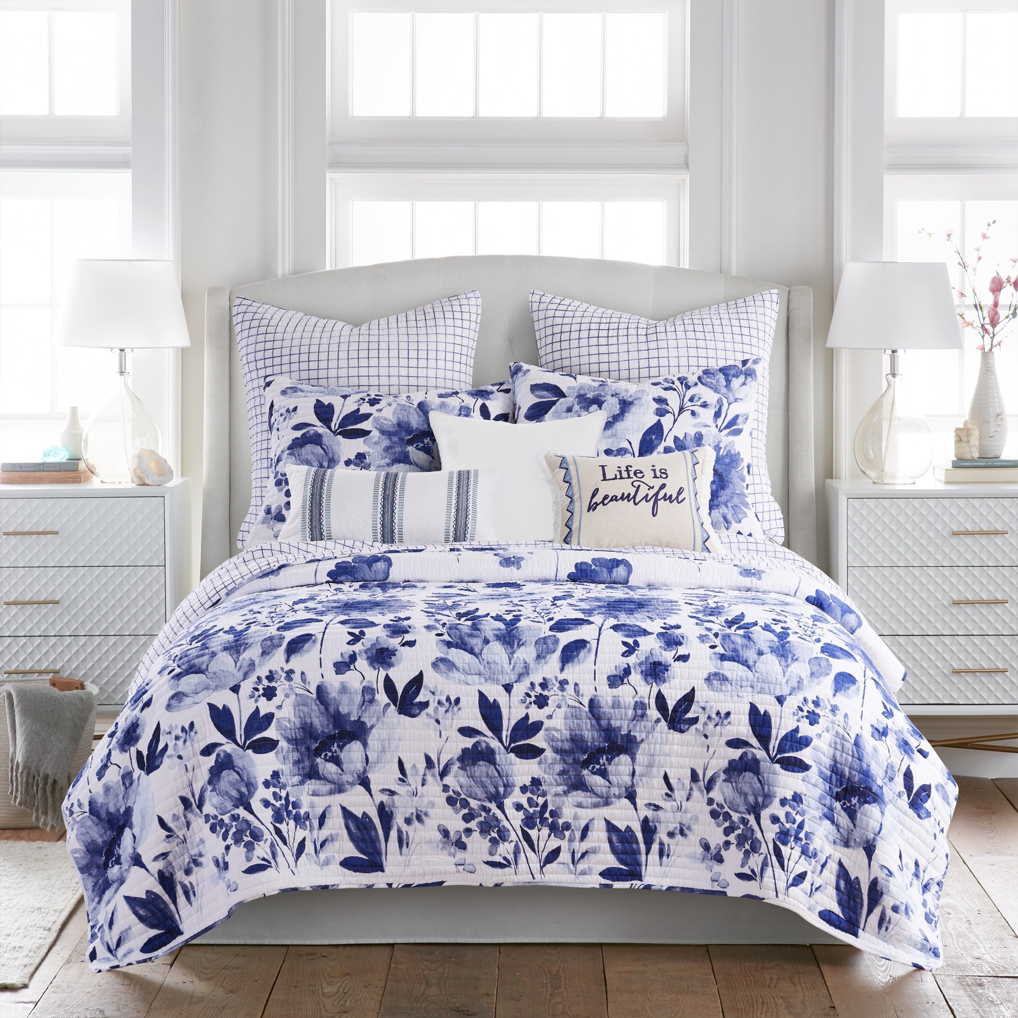 Levtex Home Riella Garden Euro Sham Set of 2 Euro Shams