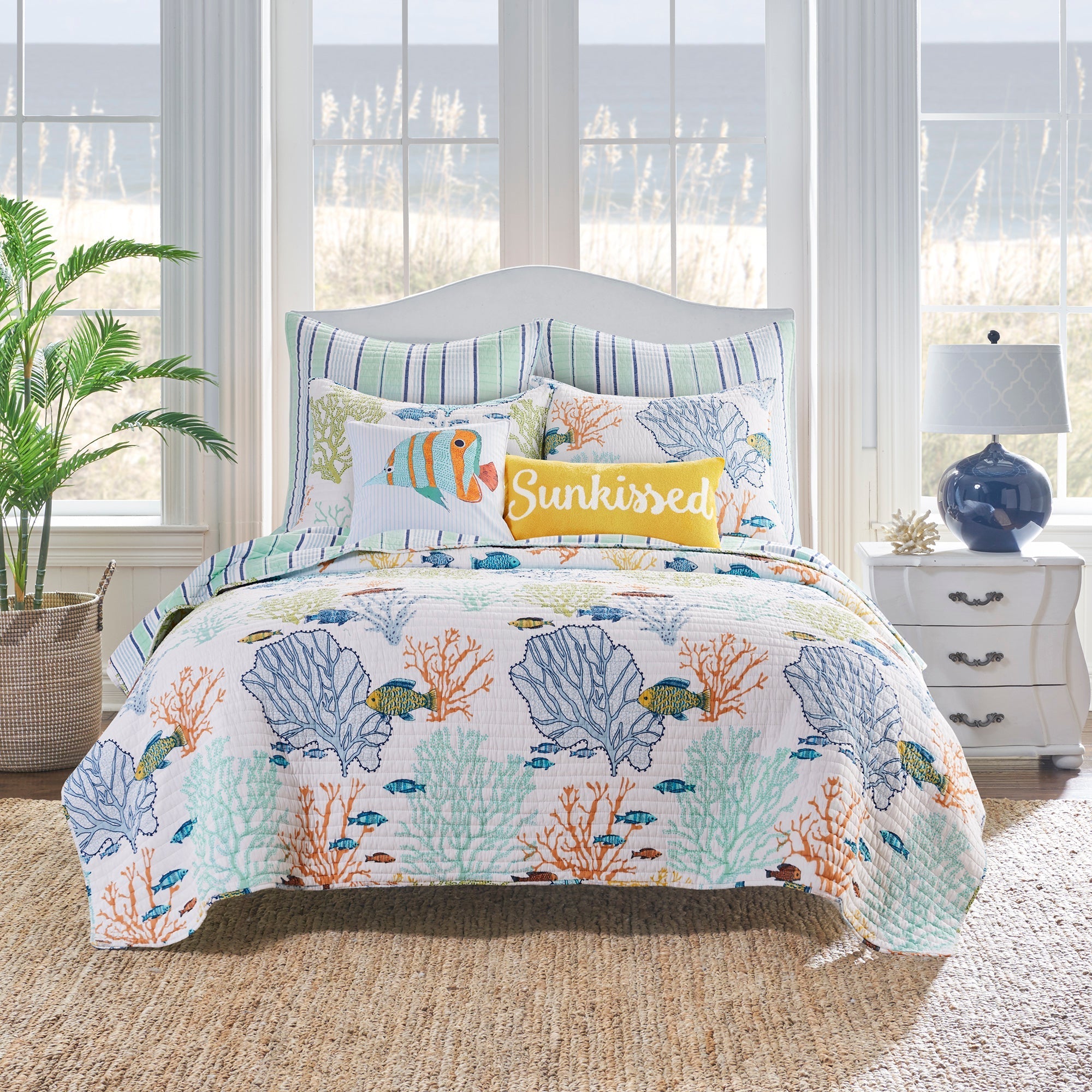Levtex Home Deep Sea Multicolor Euro Sham Set of 2 Euro Shams