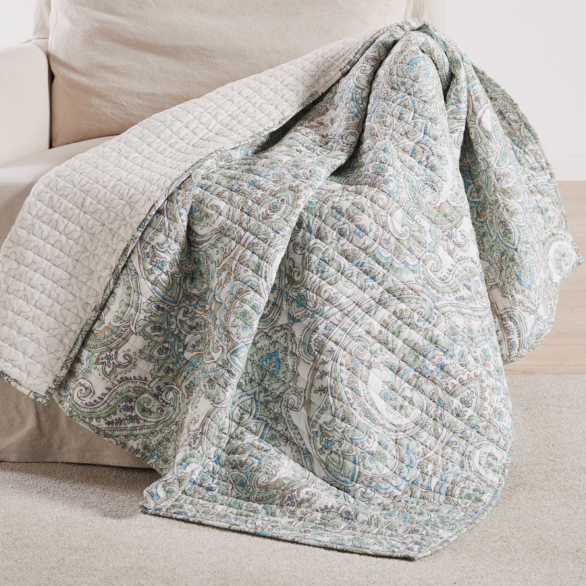 Levtex Home Assisi Mint Quilted Throw Throws