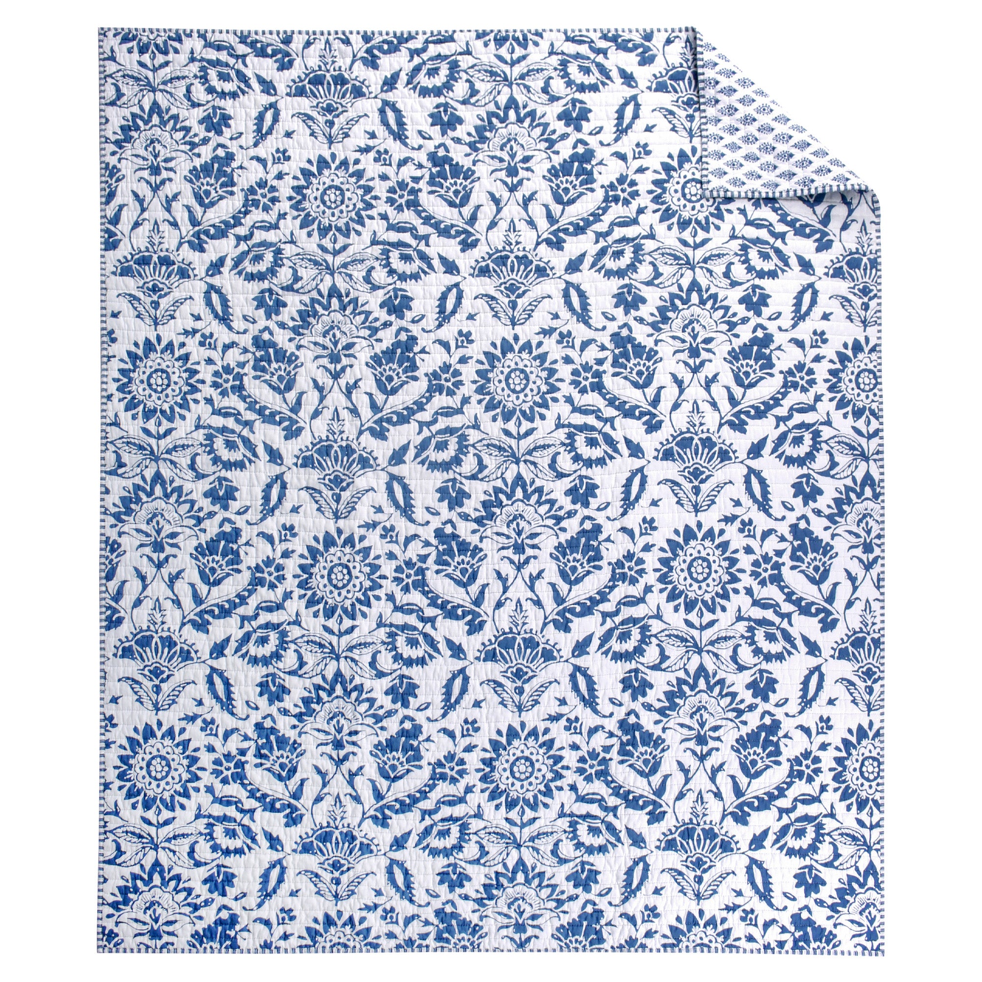 Levtex Home Clara Blue Quilted Throw Throws