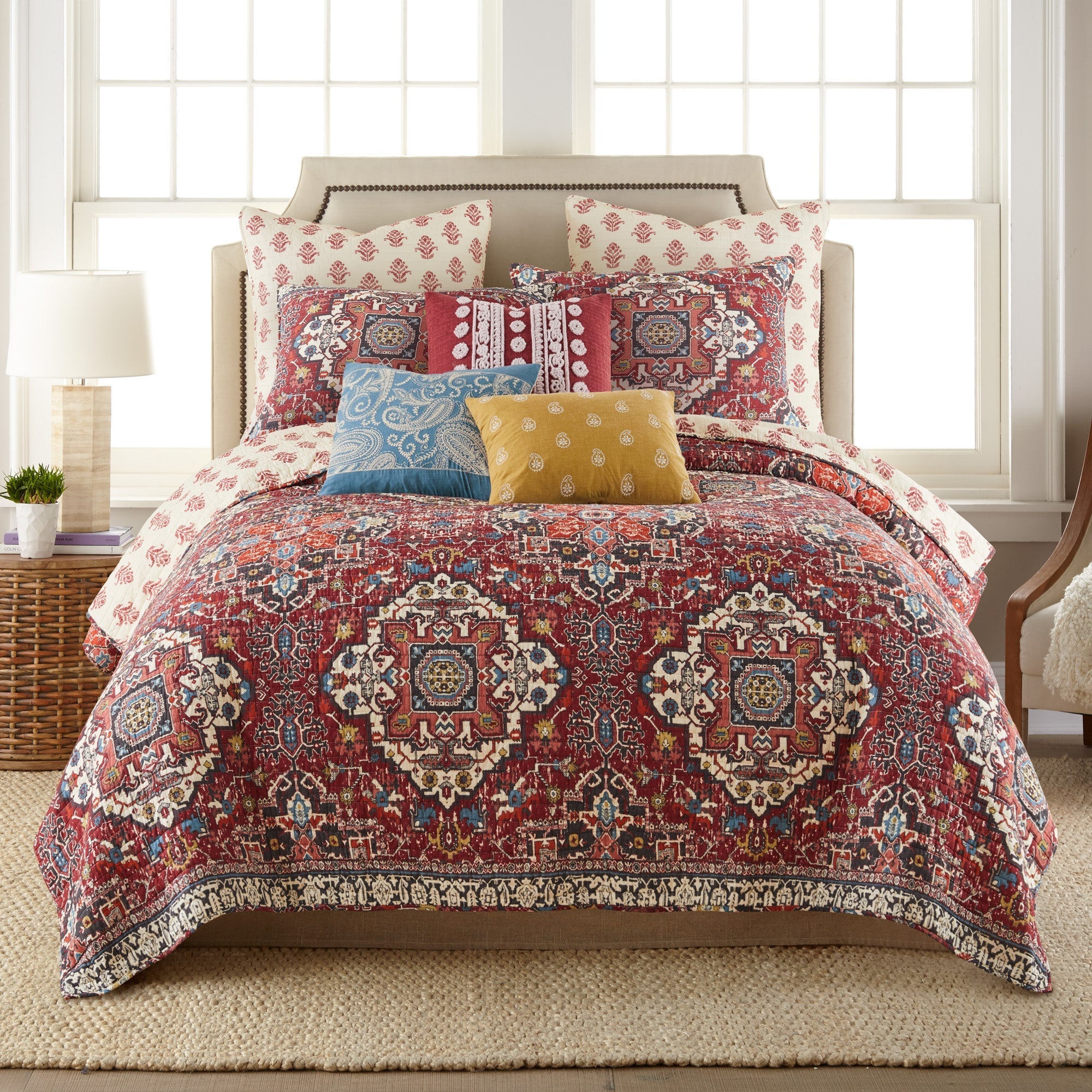 Levtex Home Khotan Red Quilt Set Quilts