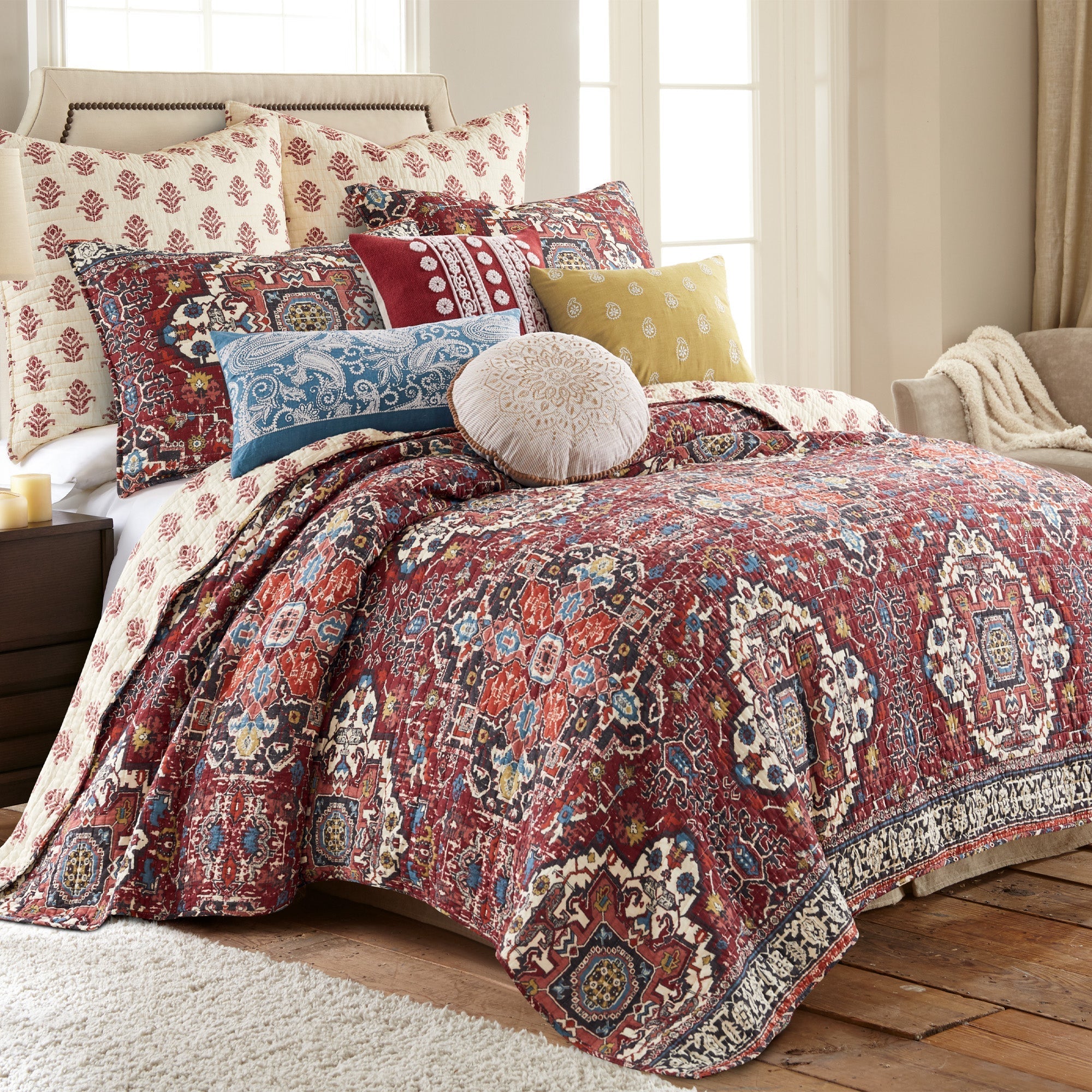 Levtex Home Khotan Red Quilt Set Quilts
