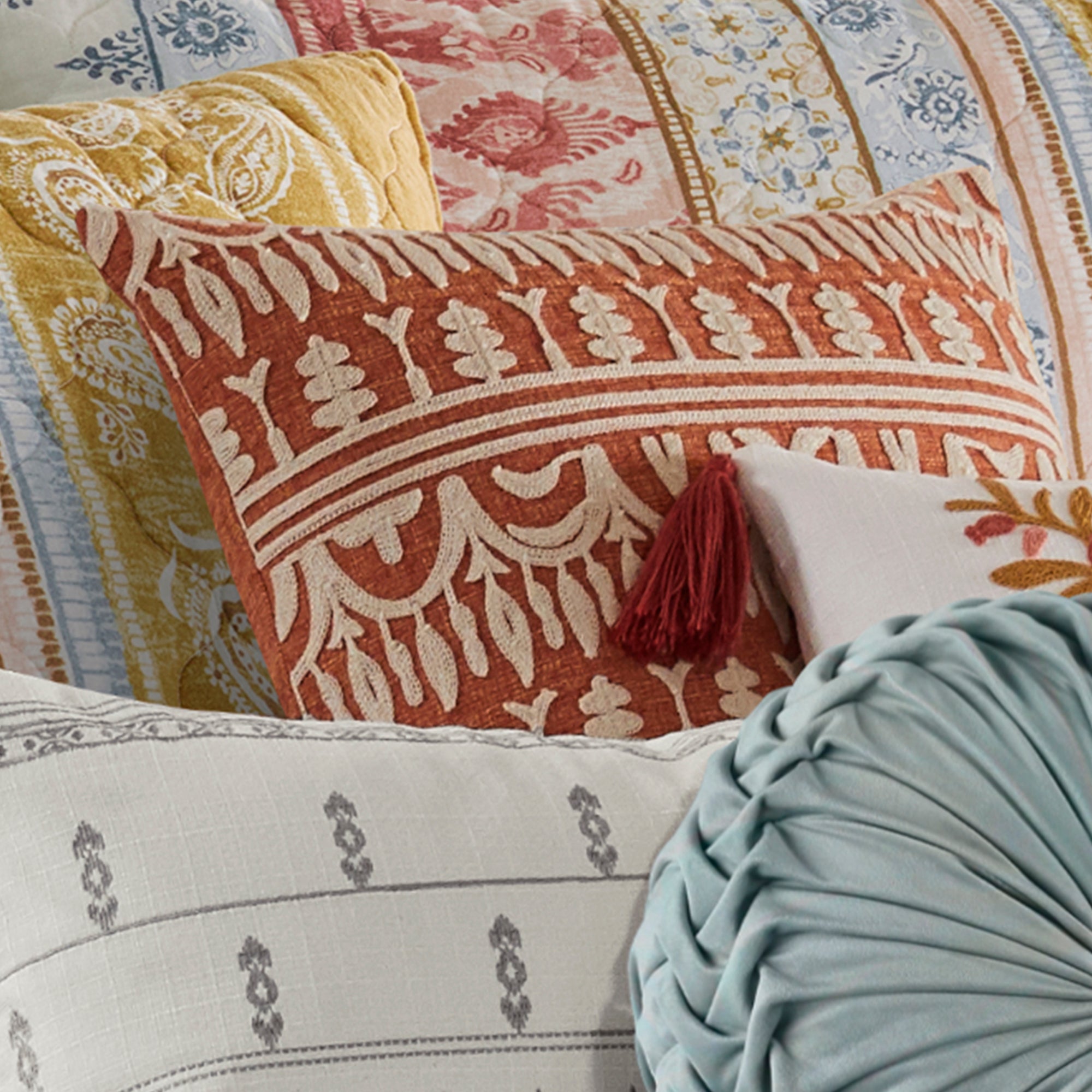 Levtex Home Tamiya Mosaic Pink Pillow Decorative Pillows