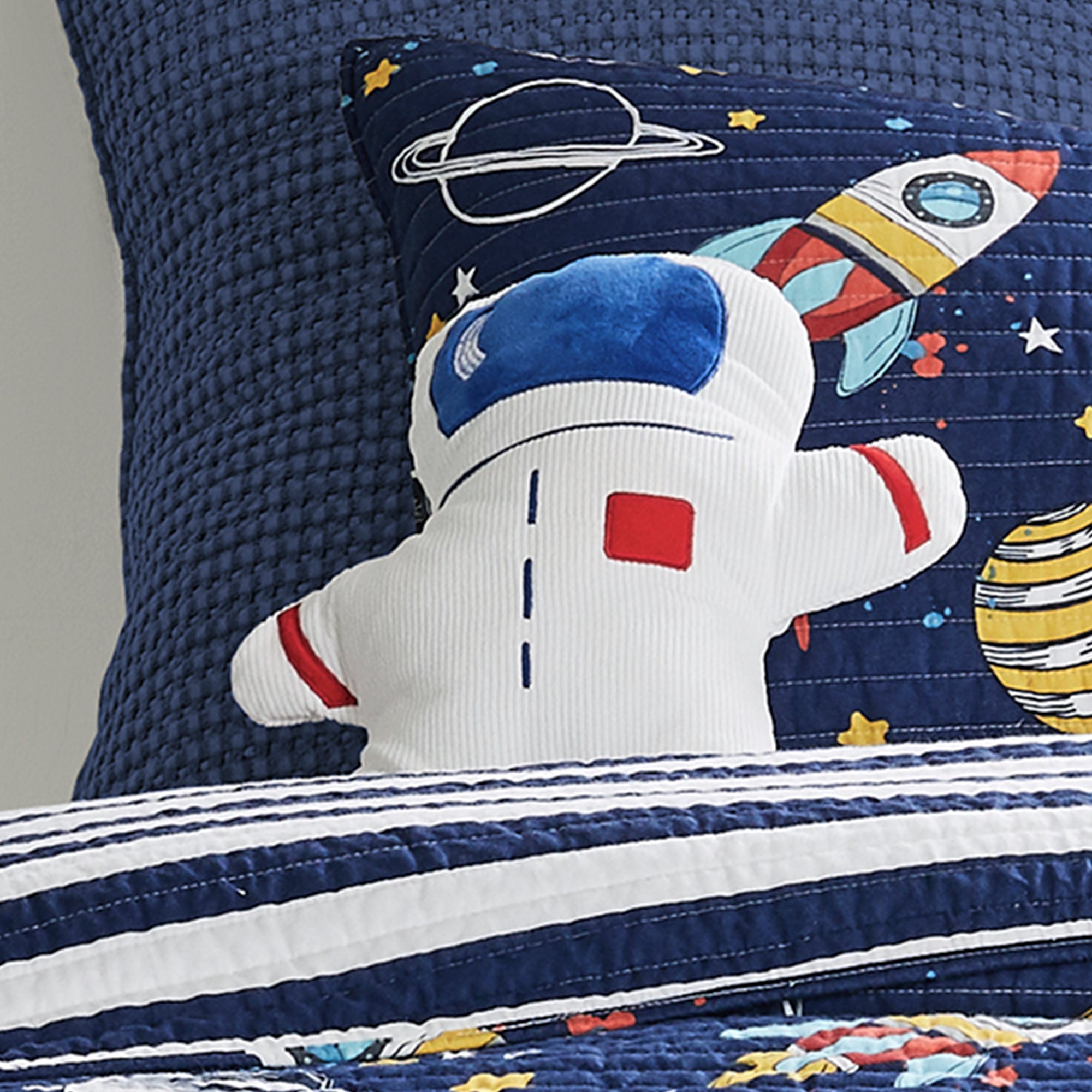 Levtex Home Galaxy Astronaut Shaped Pillow Kids Decorative Pillows