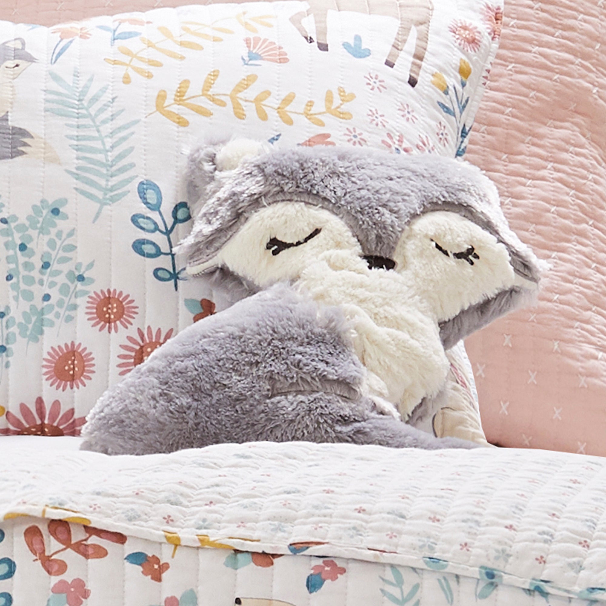 Levtex Home Fancy Forest Fox Shaped Pillow Kids Decorative Pillows