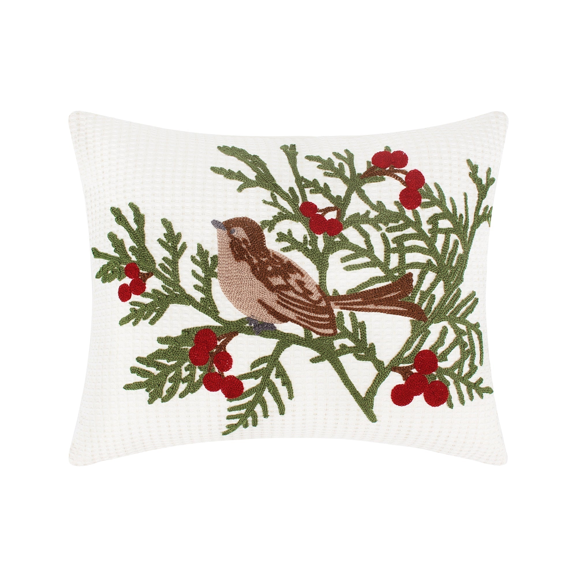 Levtex Home Winterberry Forest Bird Pillow Decorative Pillows