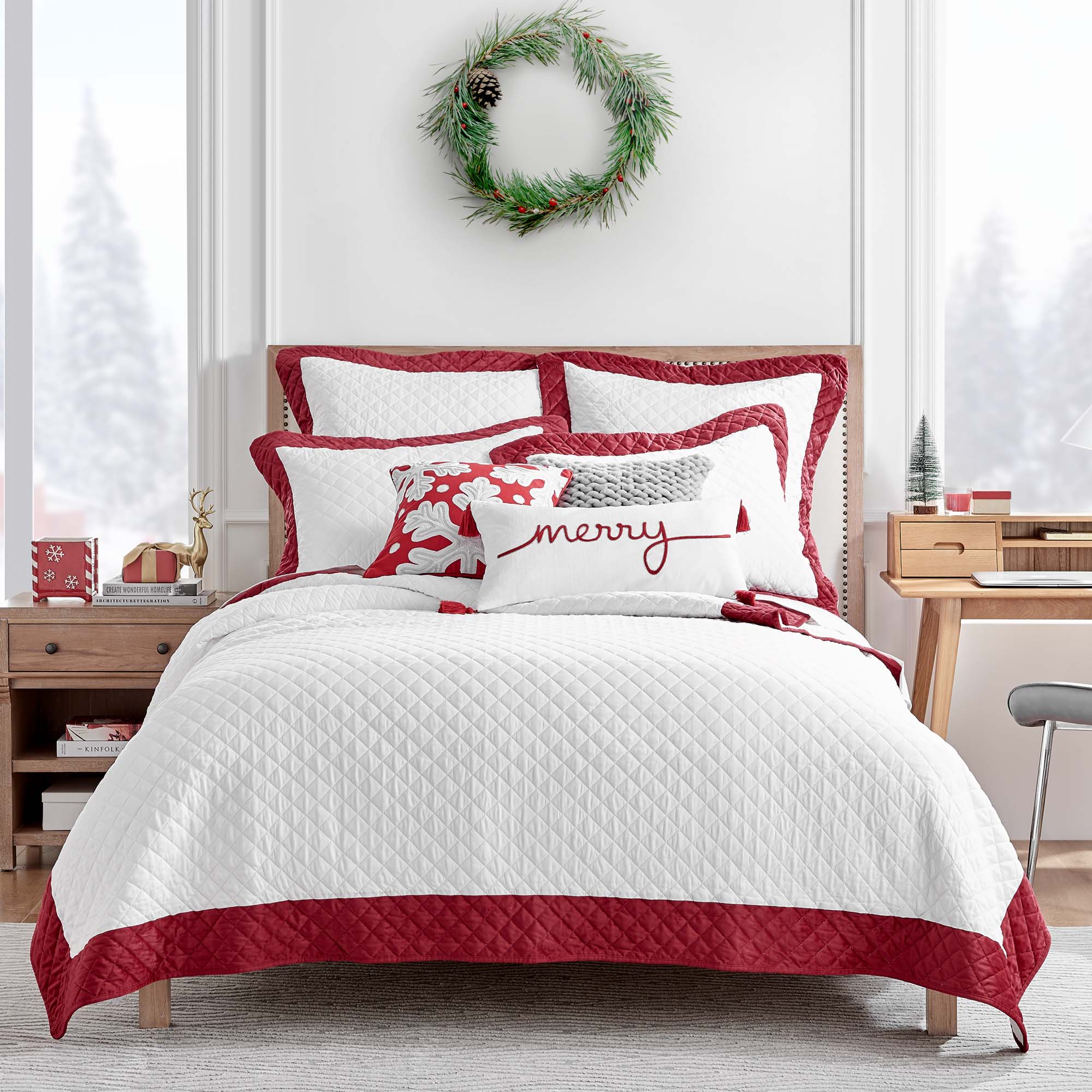 Levtex Home All is Bright Merry Pillow 12x24 Decorative Pillows