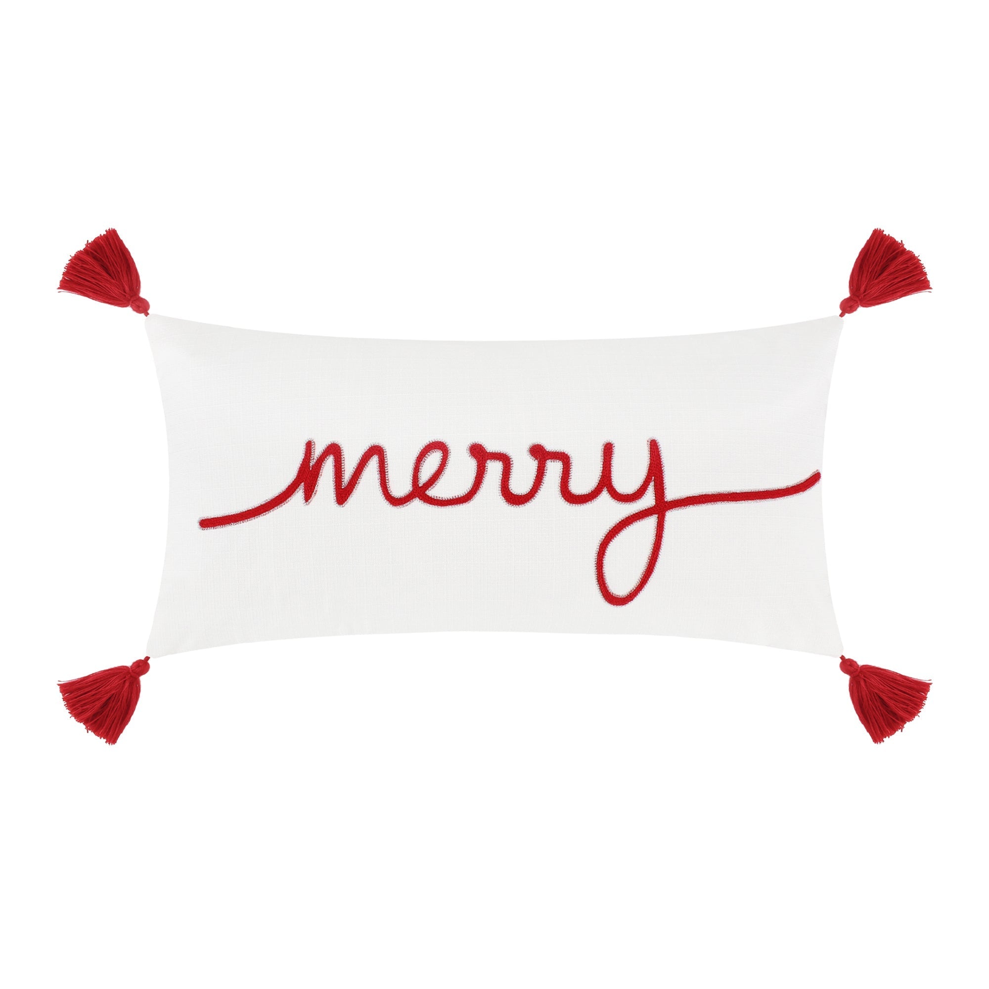 Levtex Home All is Bright Merry Pillow 12x24 Decorative Pillows
