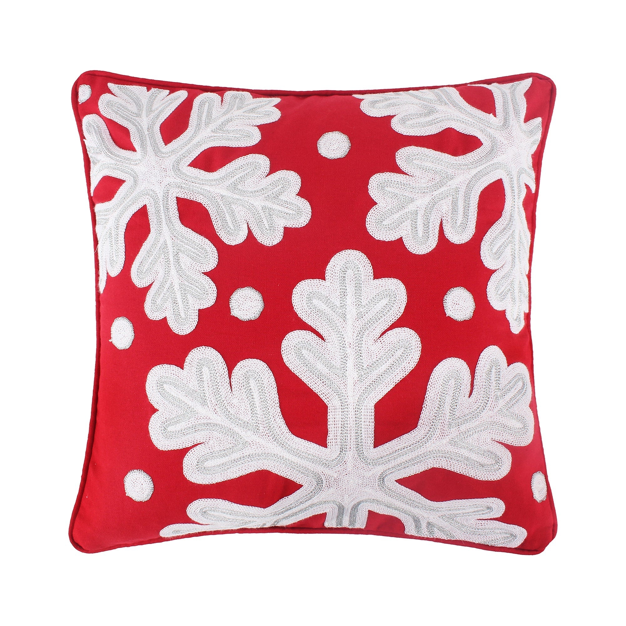 Levtex Home All is Bright Snowflake Pillow 18X18 Decorative Pillows