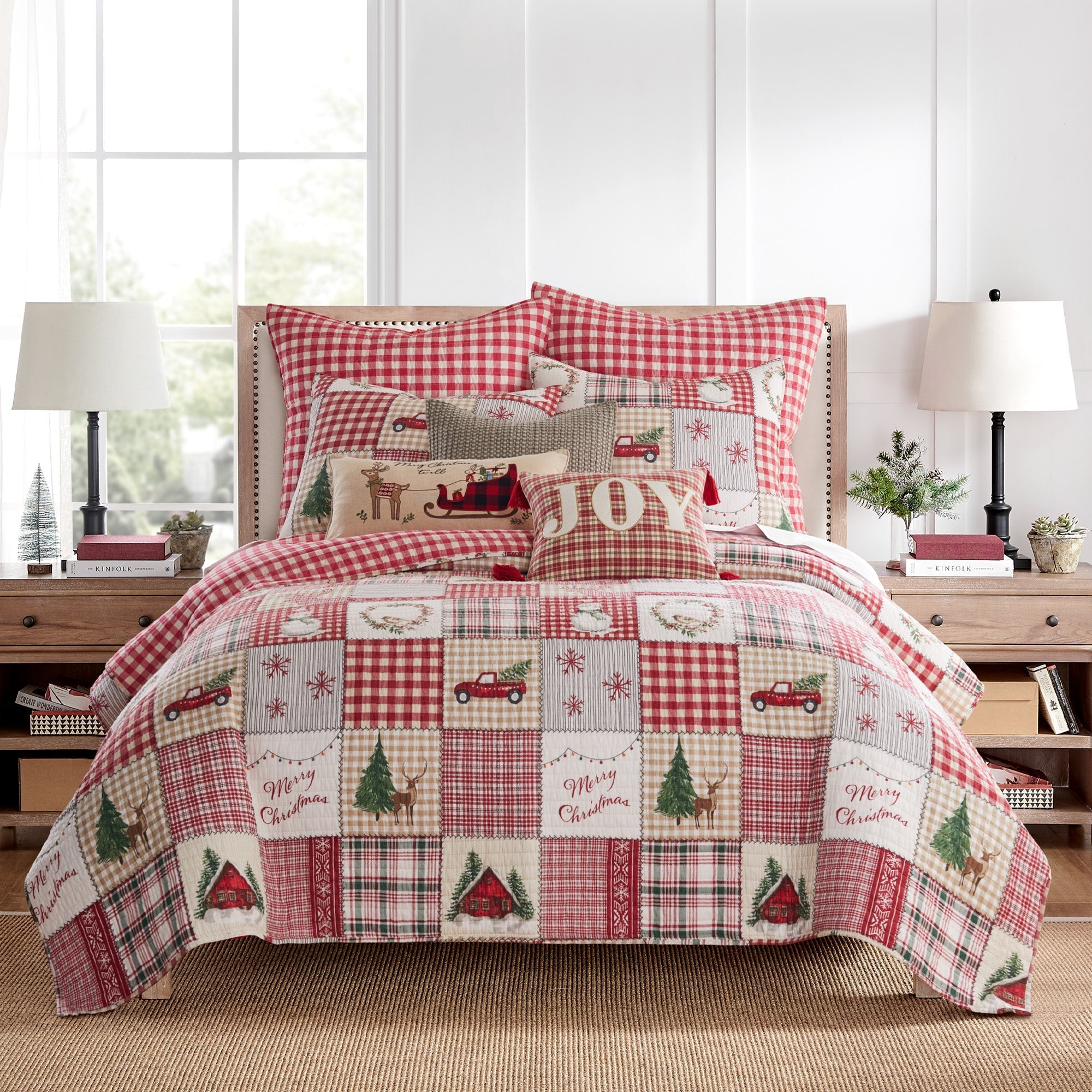 Levtex Home Home For Christmas Bunny Christmas Pillow 12x24 Decorative Pillows