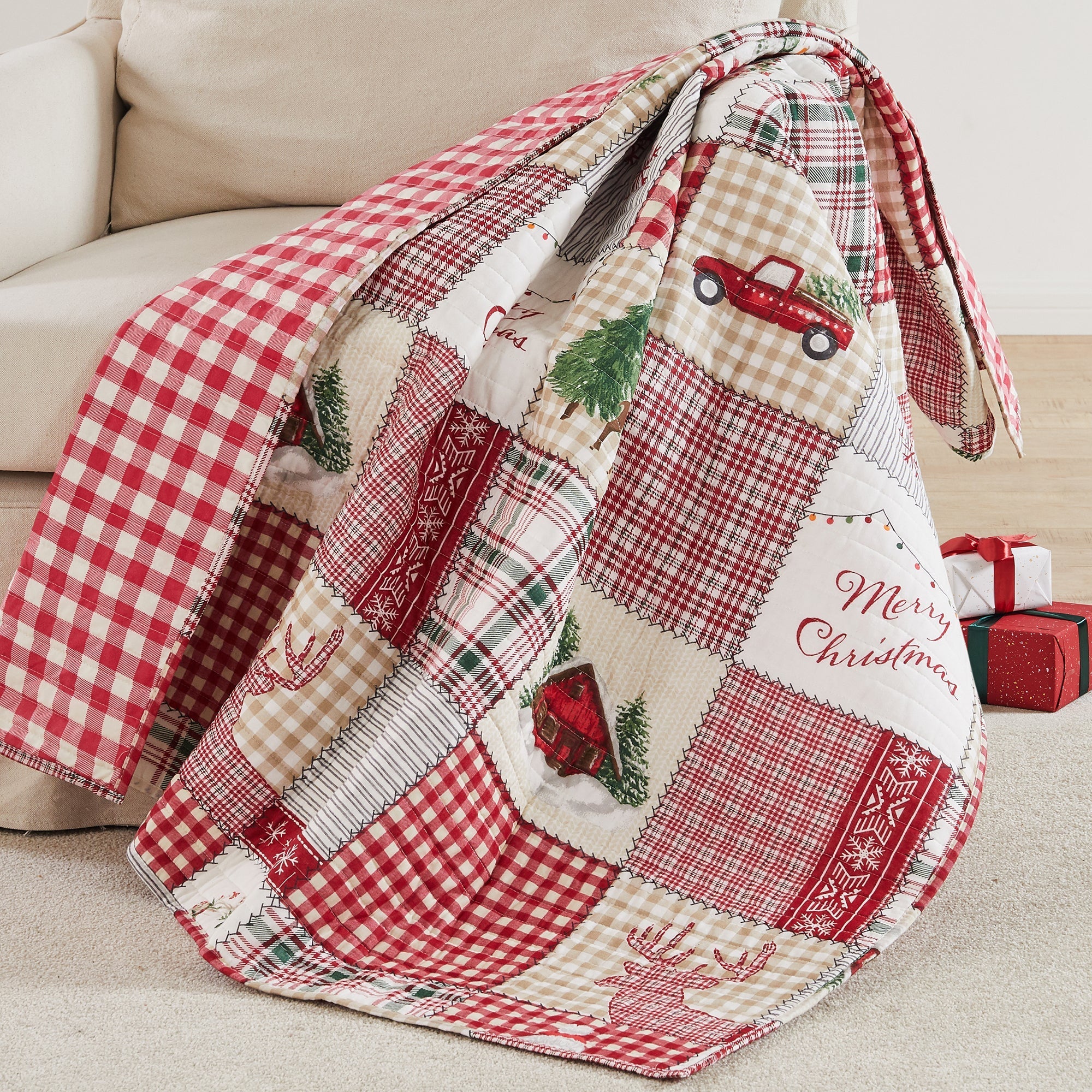 Levtex Home Home for Christmas Quilted Throw Throws