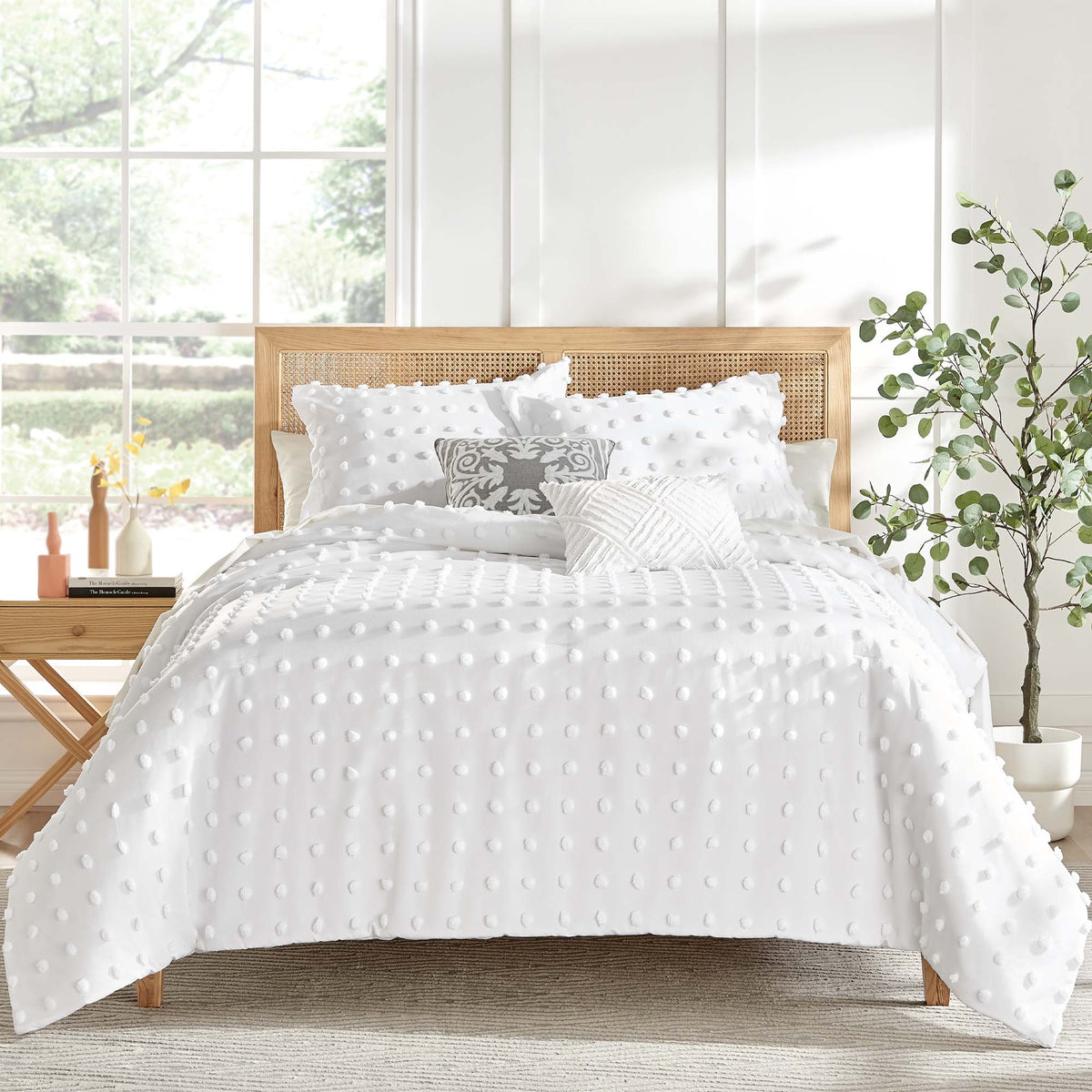 Levtex Home White Pom Pom Comforter Set - Polyester