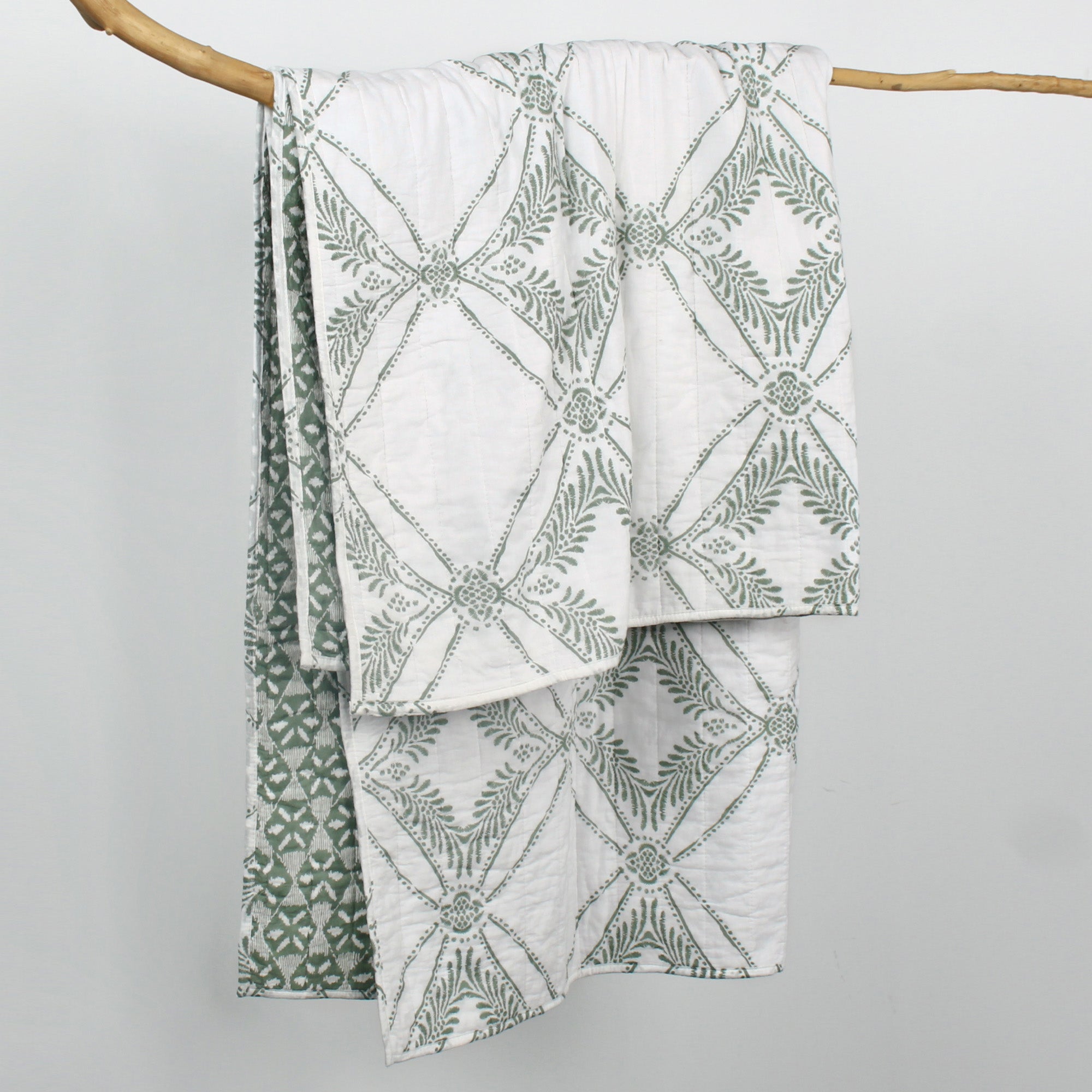 Levtex Home Kemala Sage Quilted Throw Throws