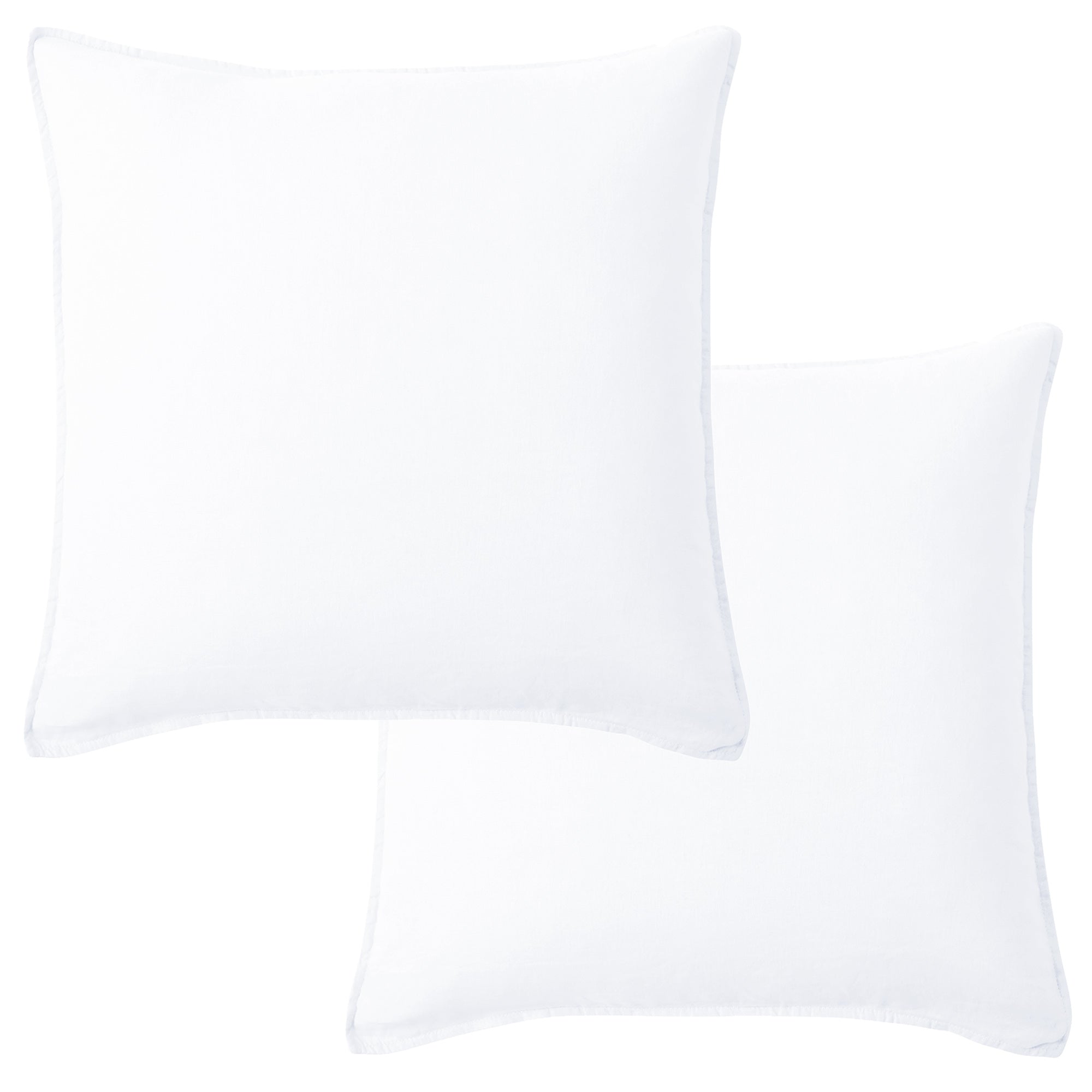 Levtex Home Washed Linen Square Pillow Cover- Set of 2 Decorative Pillows