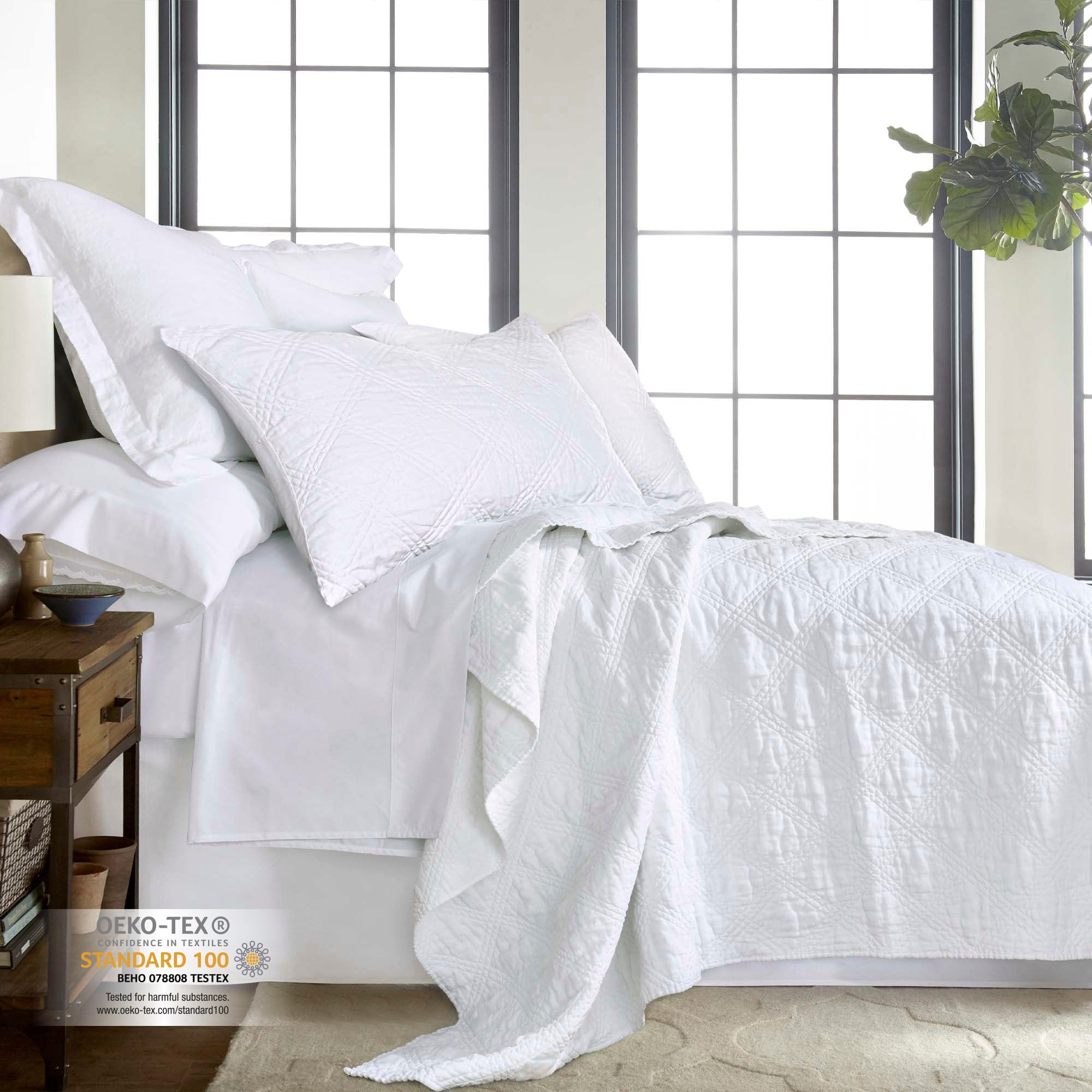 Levtex Home Washed Linen Quilted Sham Shams