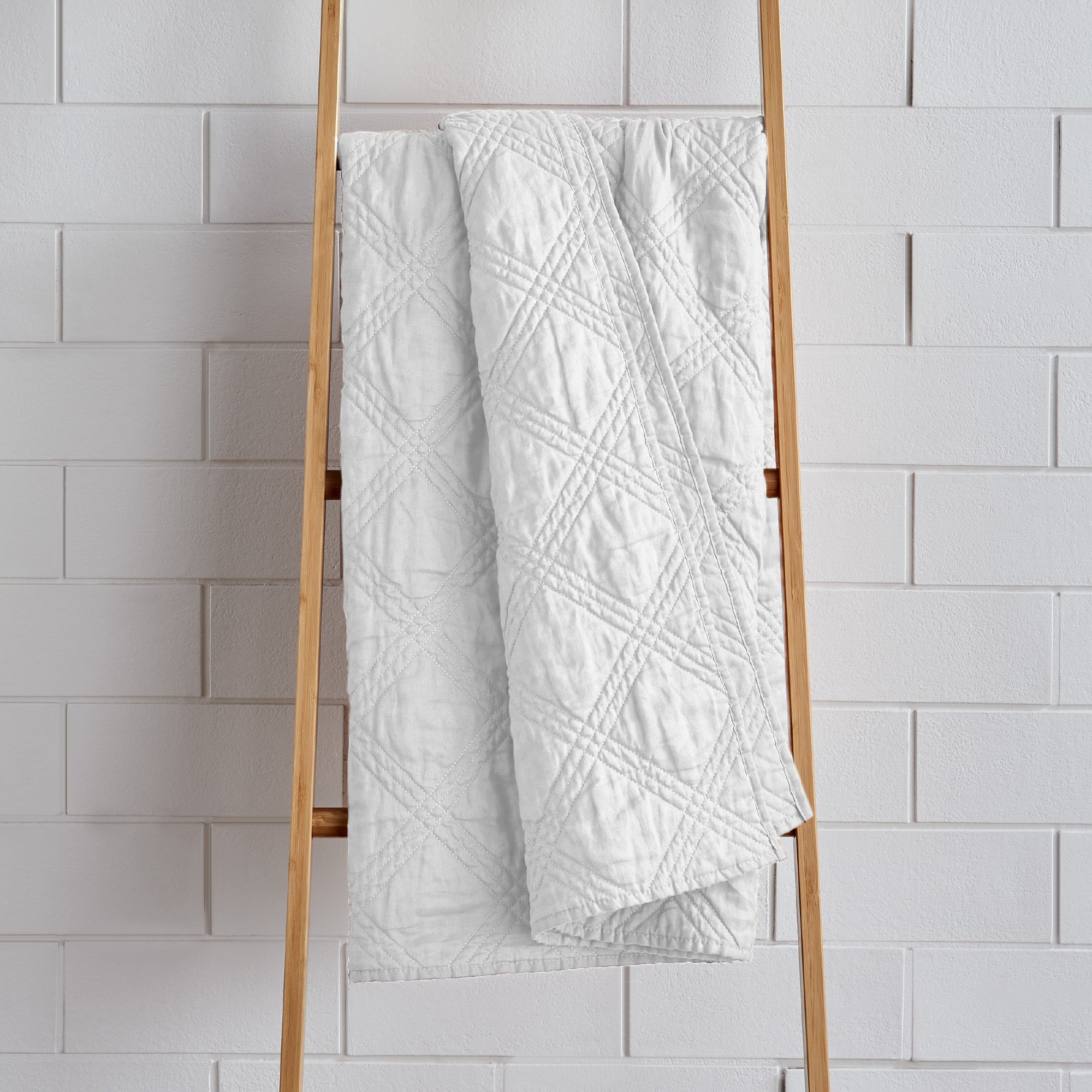 Levtex Home Washed Linen Quilted Throw Throws