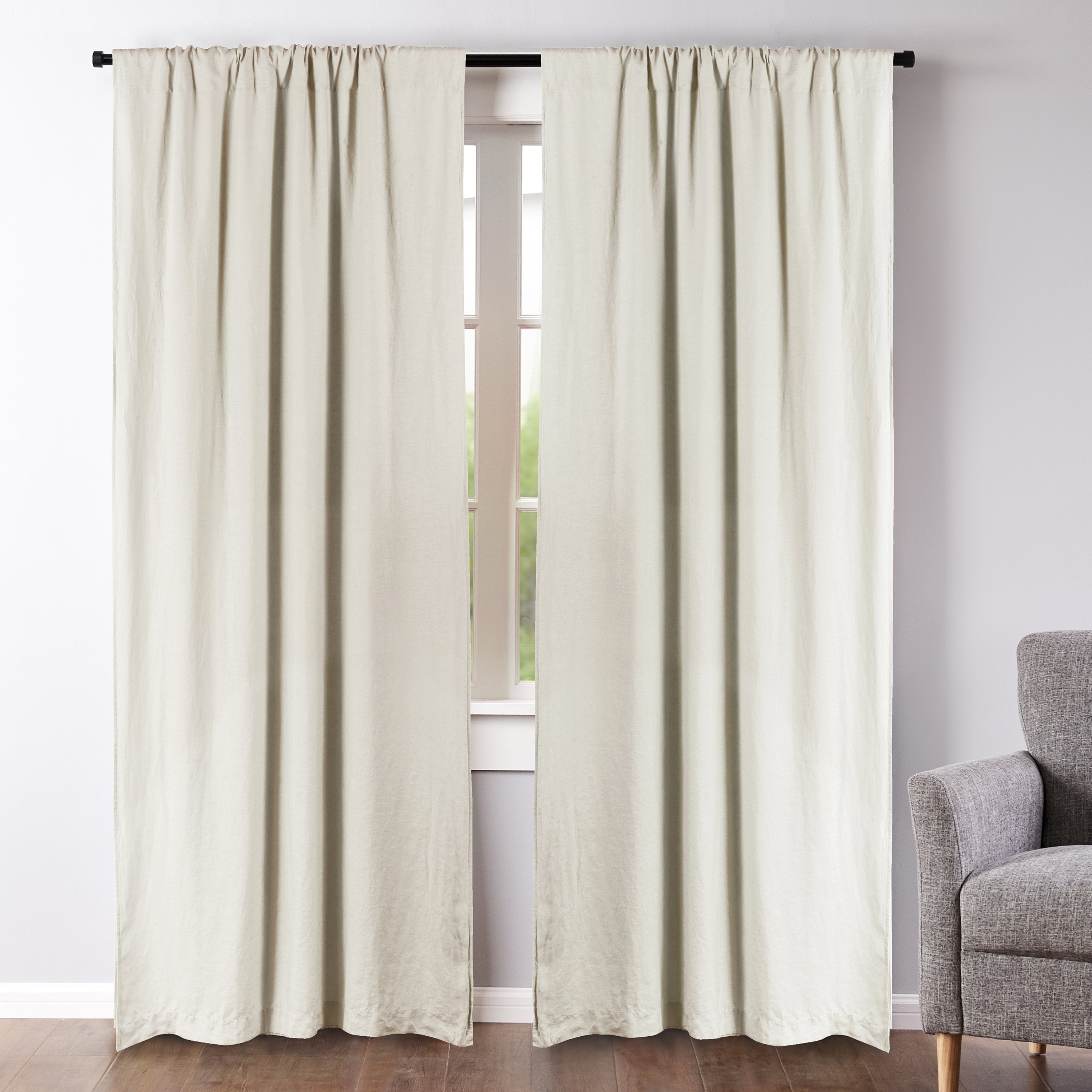 Levtex Home Washed Linen Drape Panel - Set of 2 Drapes