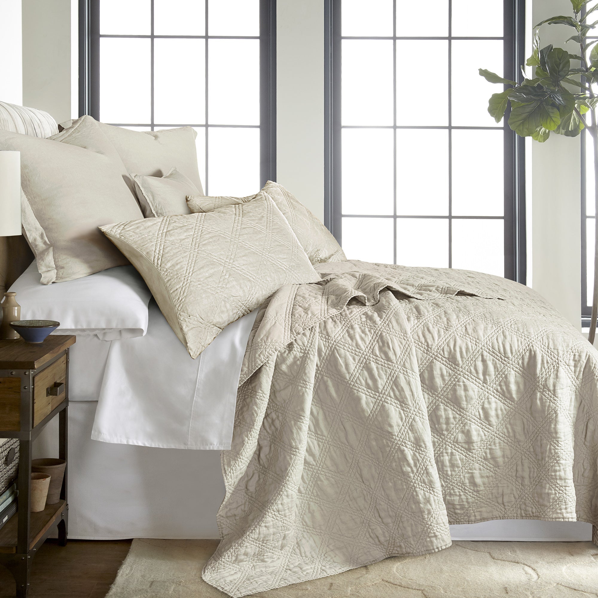 Levtex Home Washed Linen Quilt Quilts
