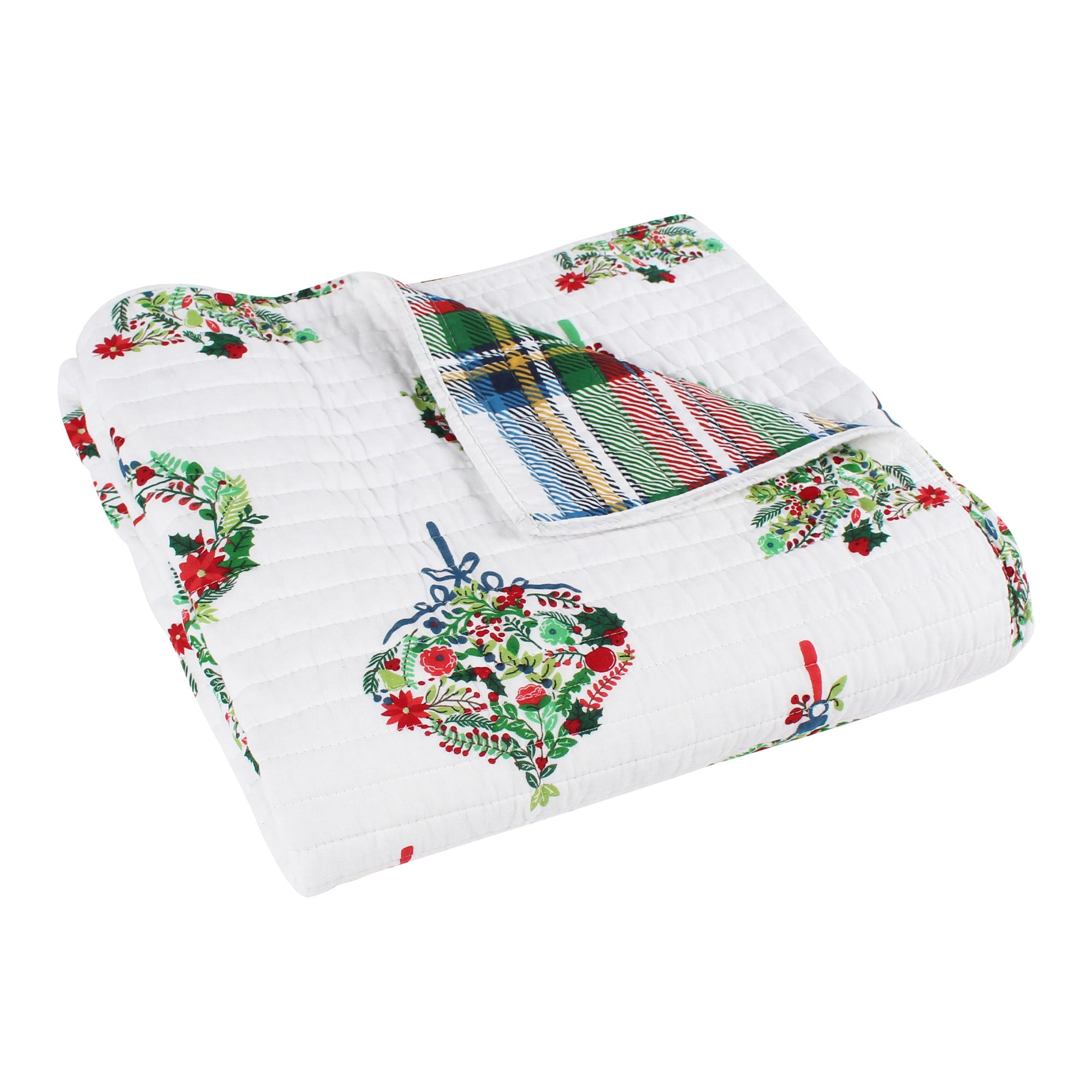 Levtex Home Festive Baubles Quilted Throw Throws