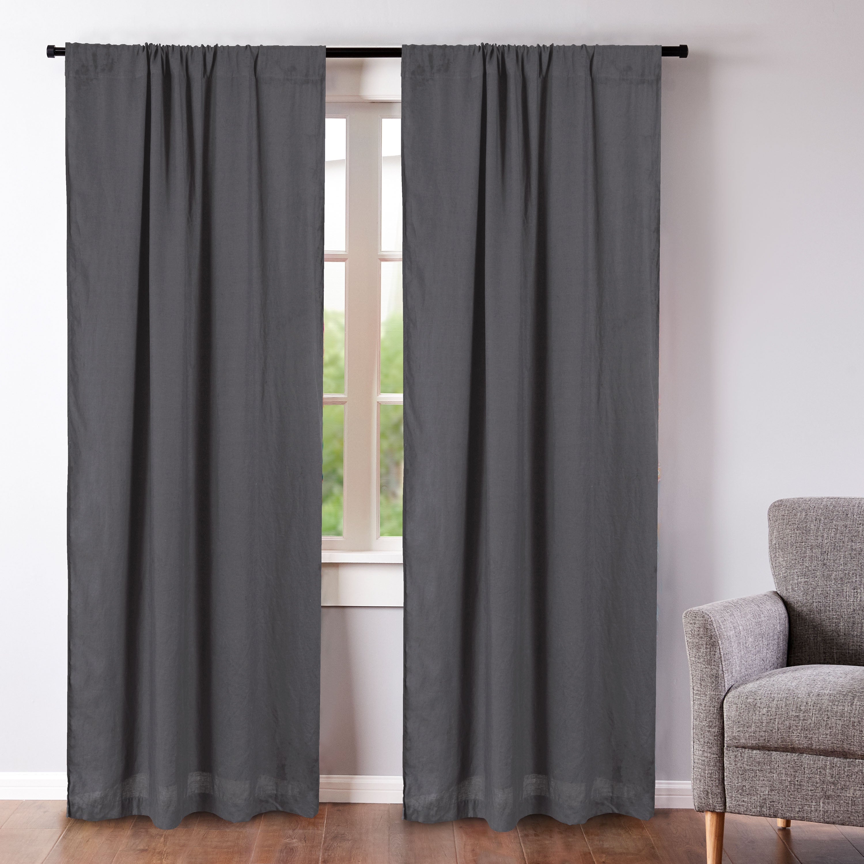 Levtex Home Washed Linen Drape Panel - Set of 2 Drapes