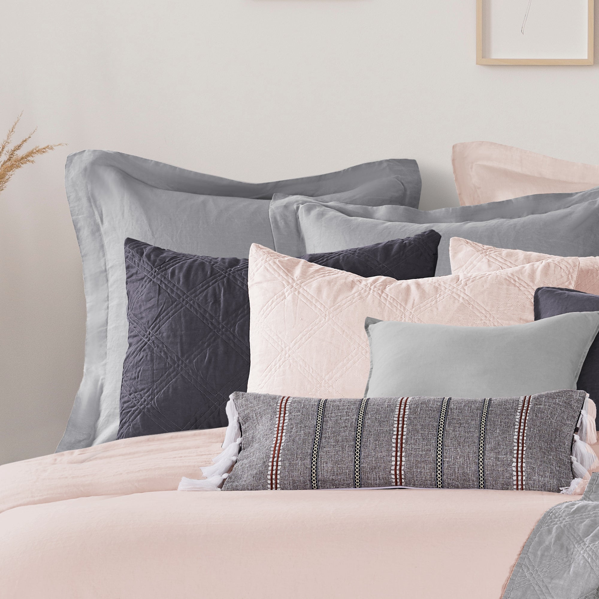 Levtex Home Washed Linen Quilted Sham Shams