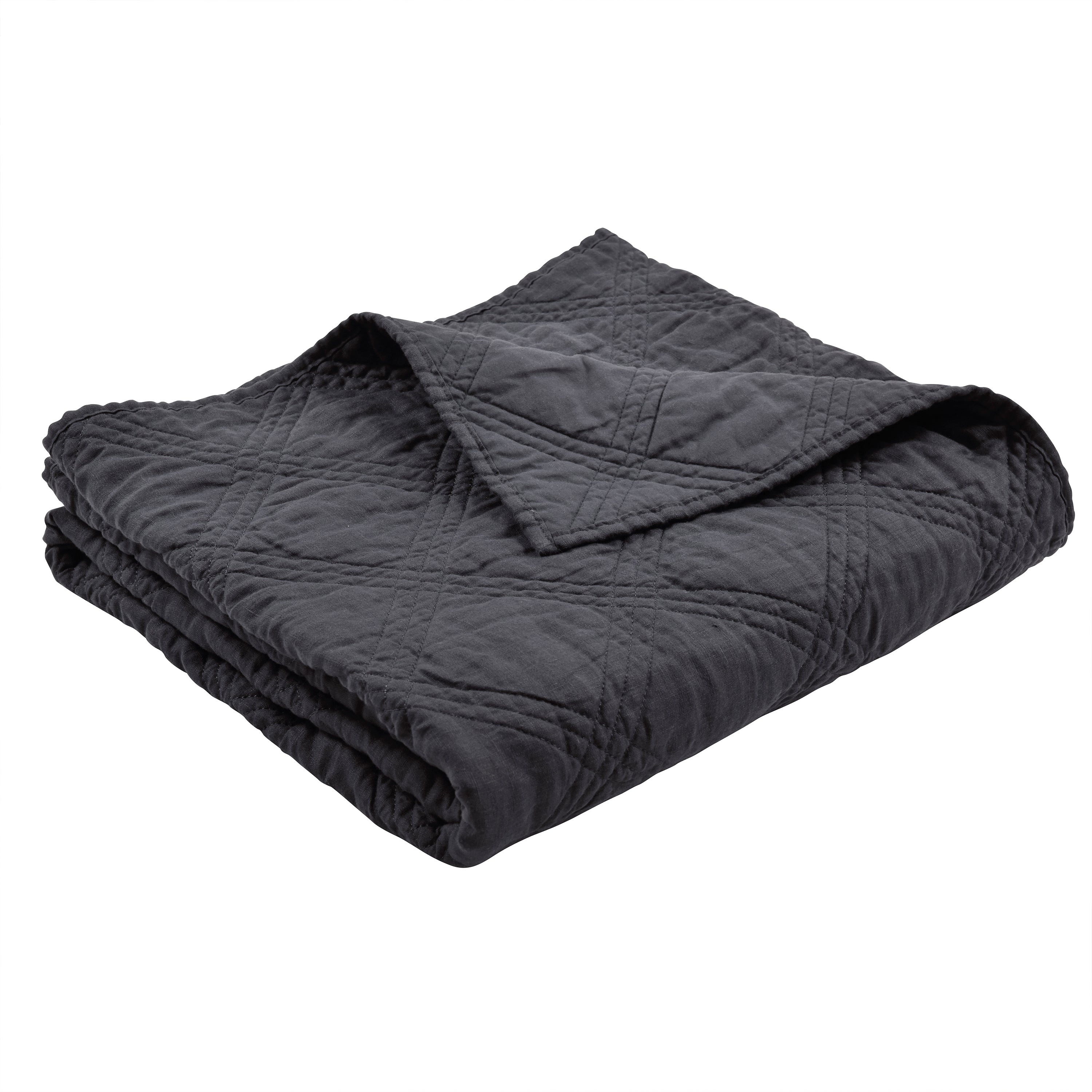 Levtex Home Washed Linen Quilted Throw Throws