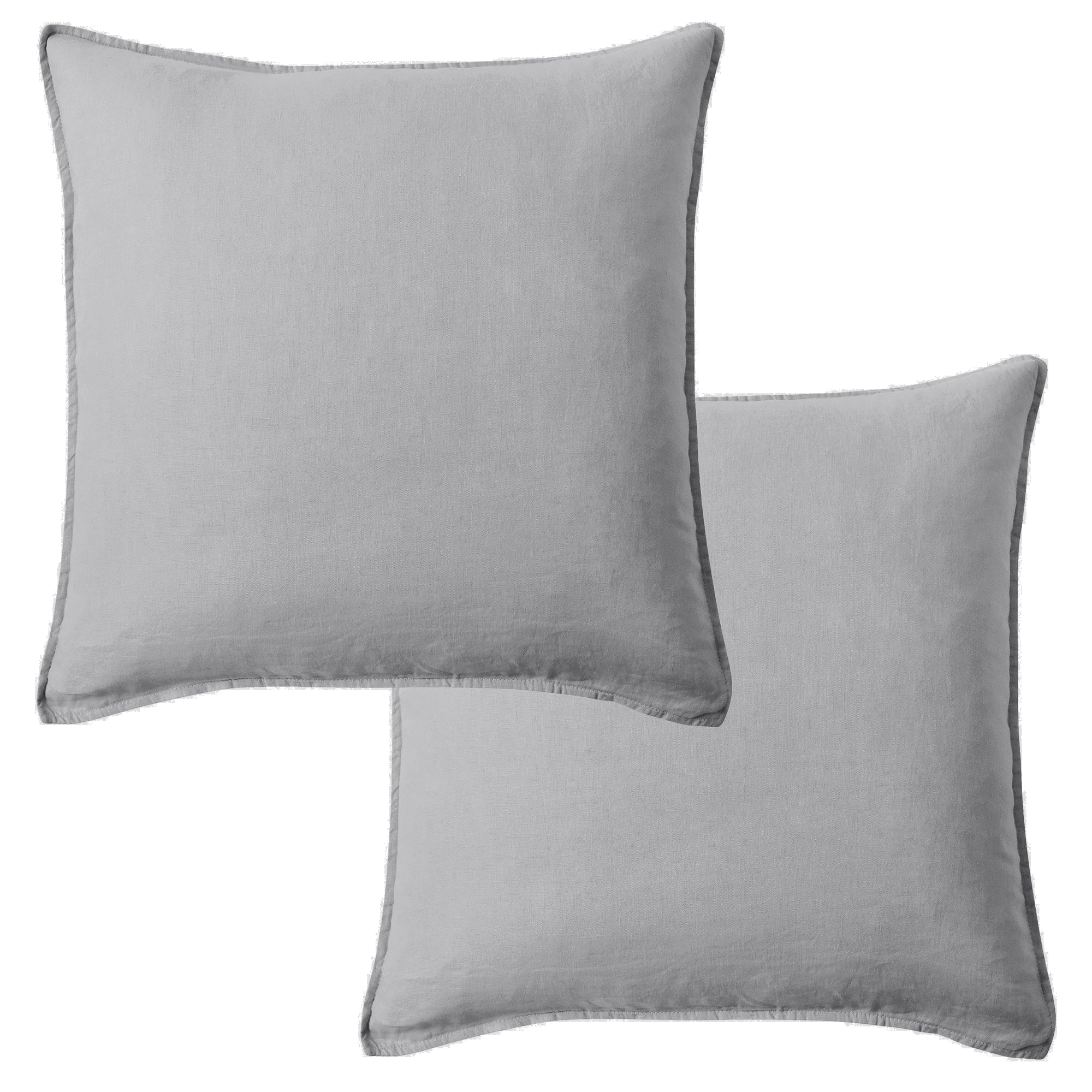 Levtex Home Washed Linen Square Pillow Cover- Set of 2 Decorative Pillows