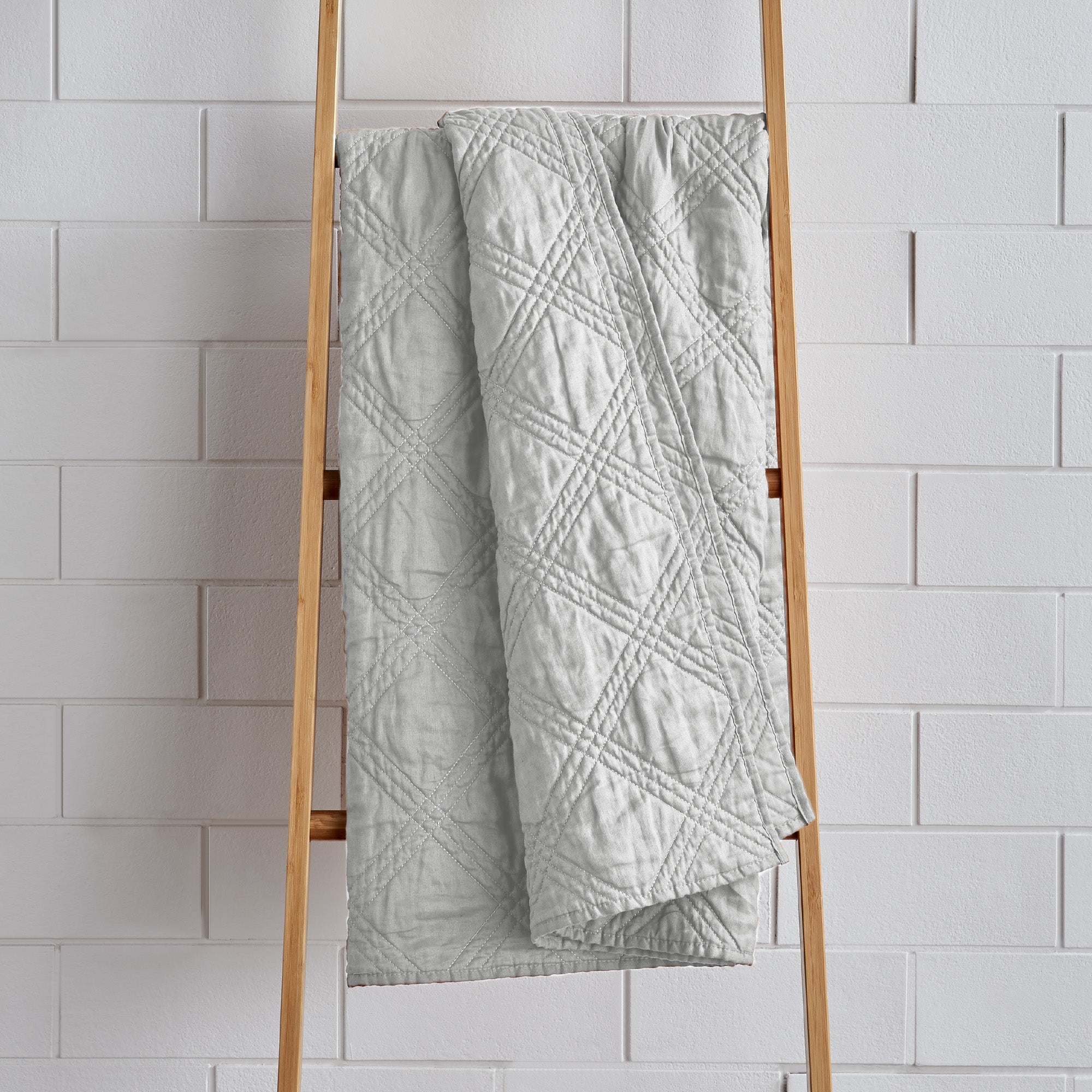 Levtex Home Washed Linen Quilted Throw Throws