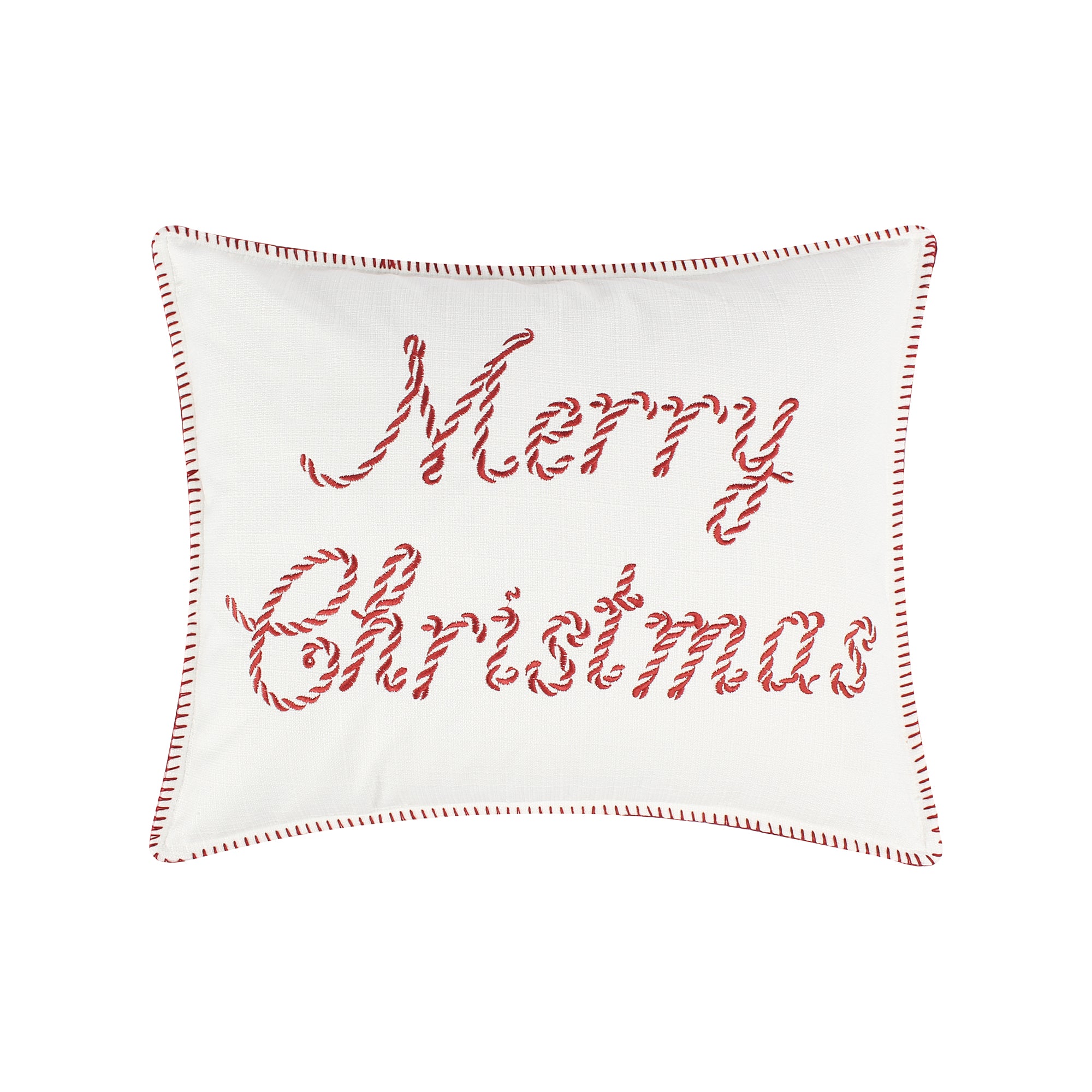 Levtex Home Peppermint Plaid Merry Christmas Pillow Decorative Pillows